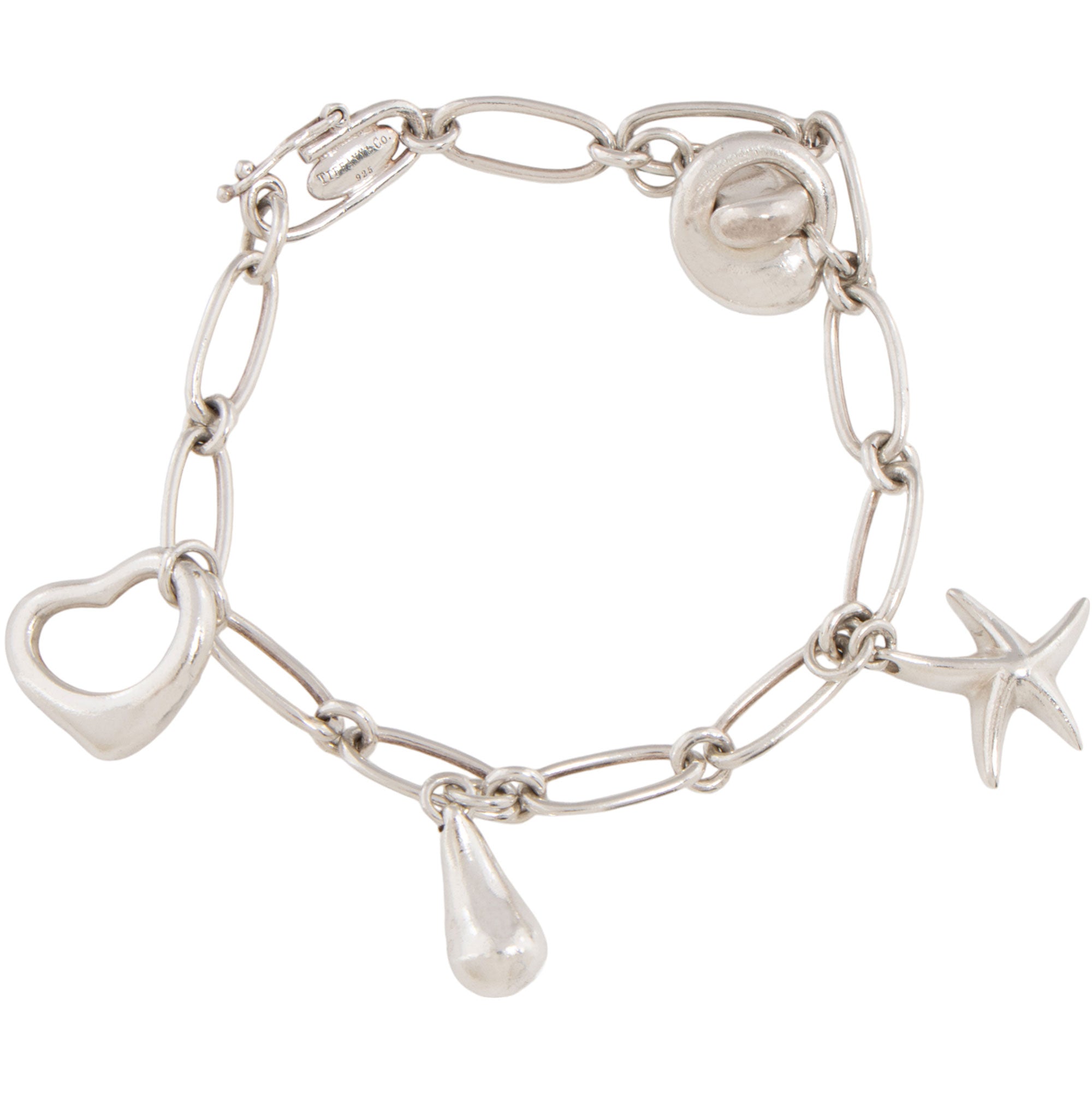 Tiffany & Co. Sterling Silver Elsa Peretti Five Charm Bracelet (SHF-qBn9Ap)