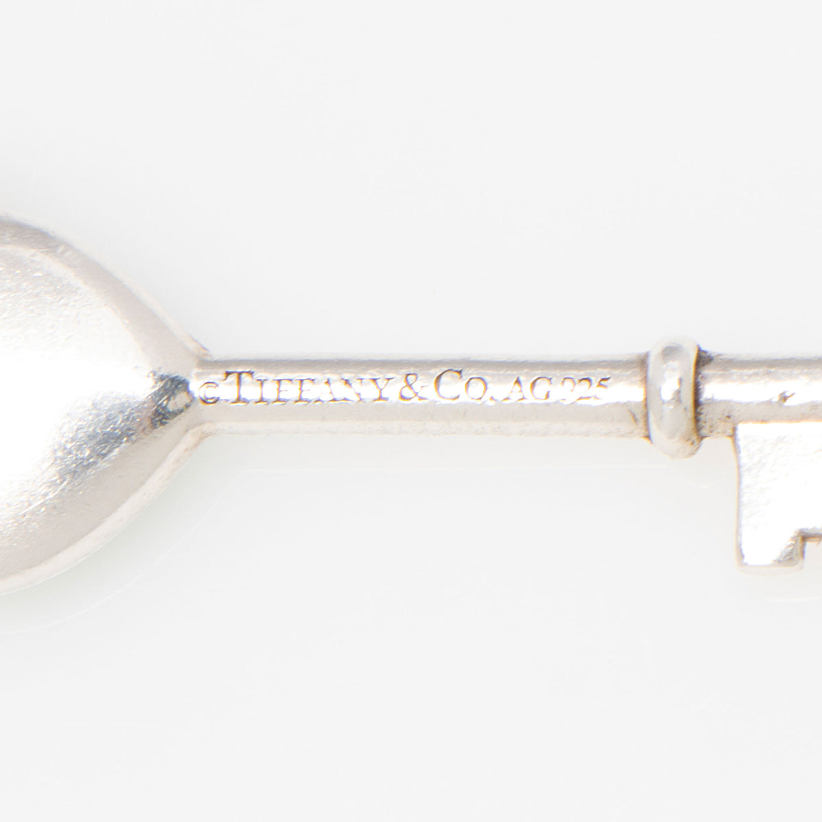 Tiffany & Co. Sterling Silver Enamel Heart Key Pendant