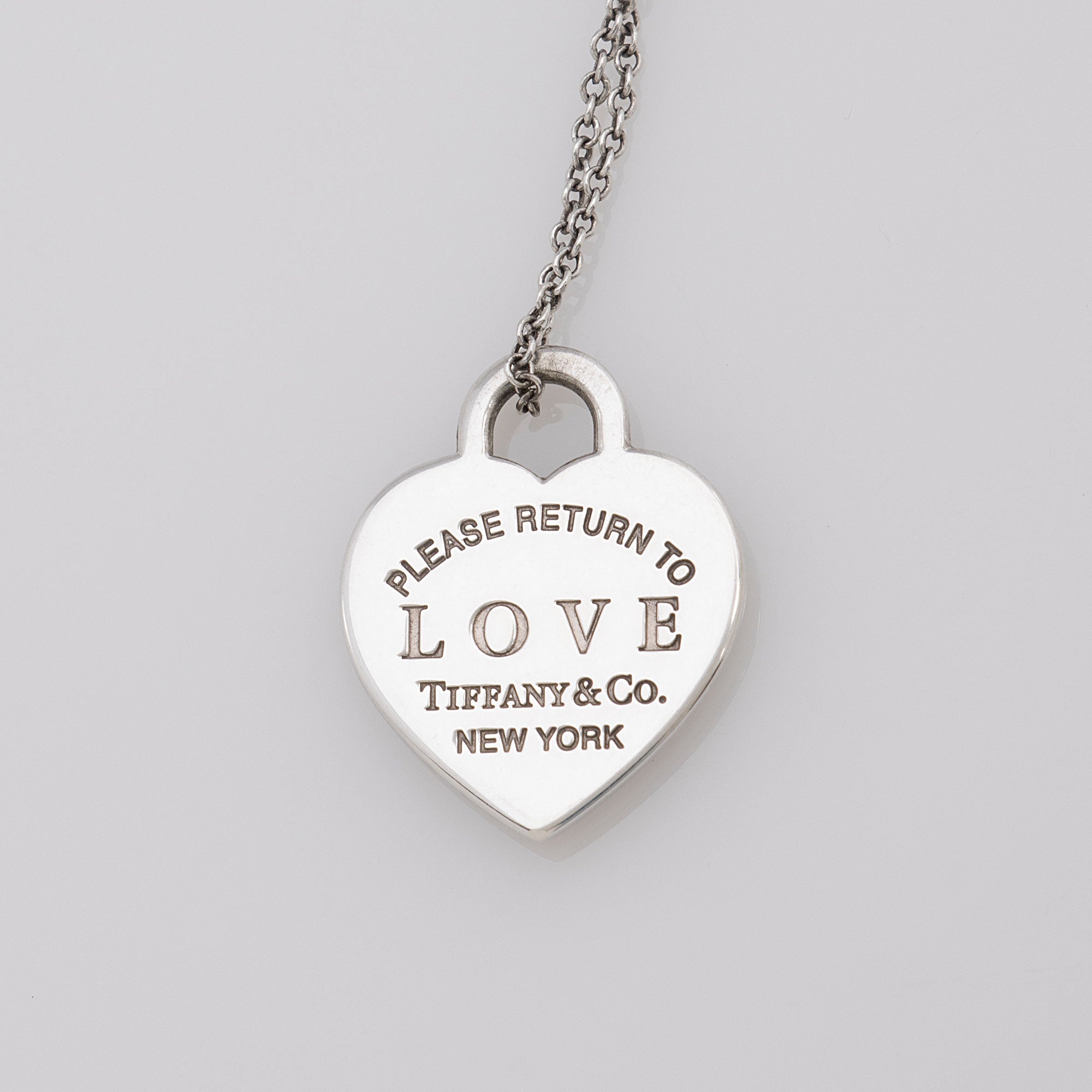 Tiffany & Co. Sterling Silver Enamel Return to Love Heart Necklace (SH