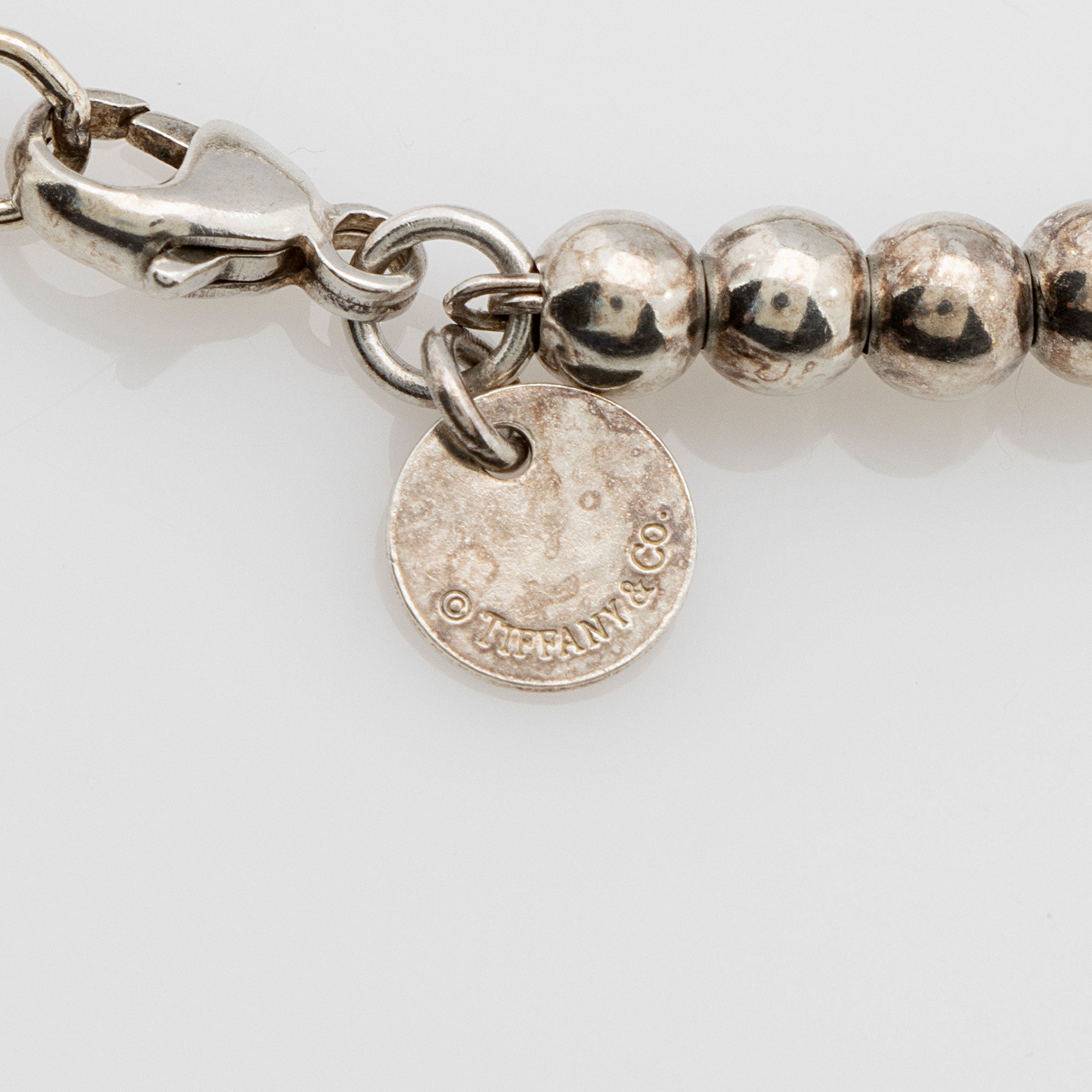 Tiffany & Co. Sterling Silver Enamel Return to Tiffany Heart Bead Bracelet (SHF-SEi4Q2)