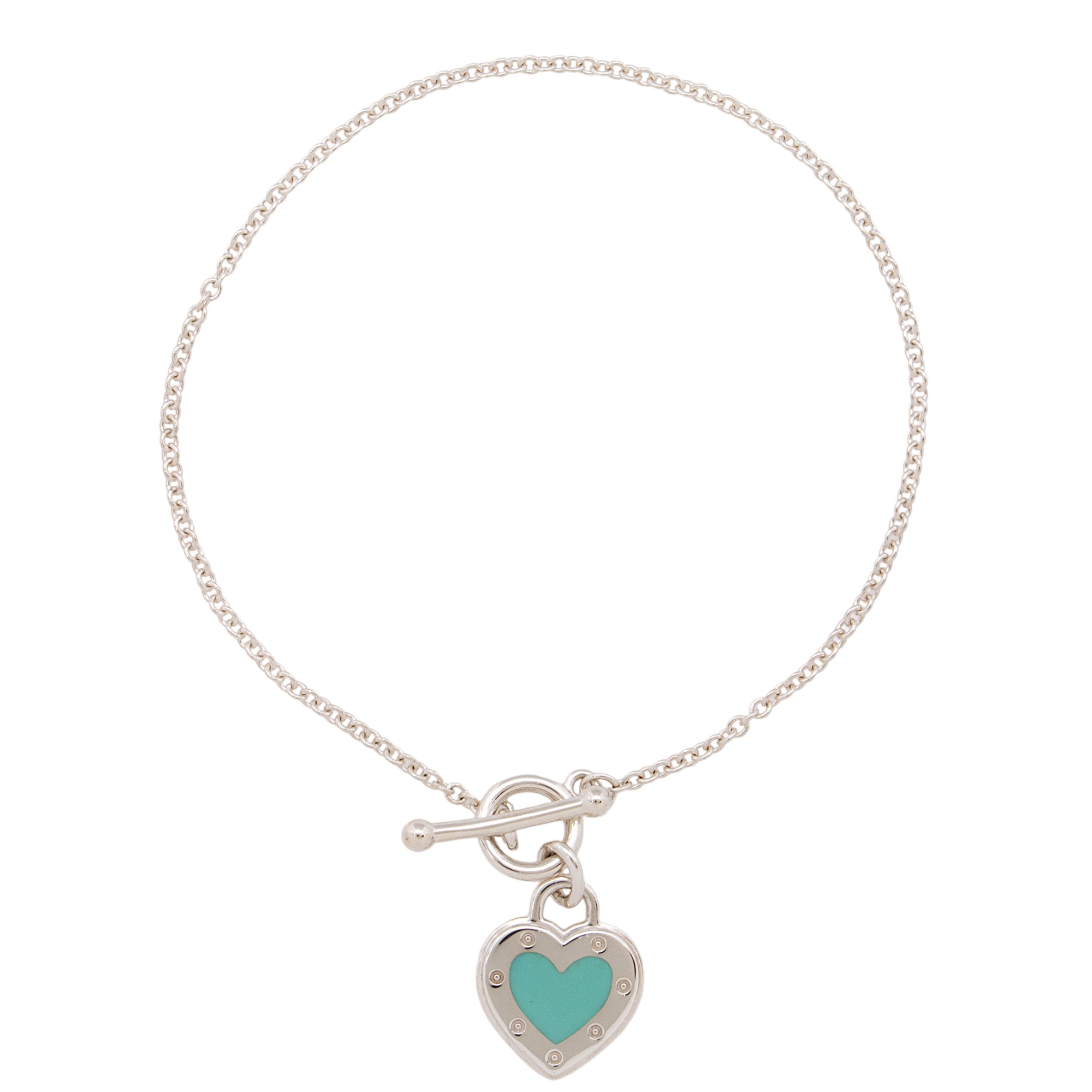 Tiffany & Co. Sterling Silver Enamel Return to Tiffany Love Heart Togg