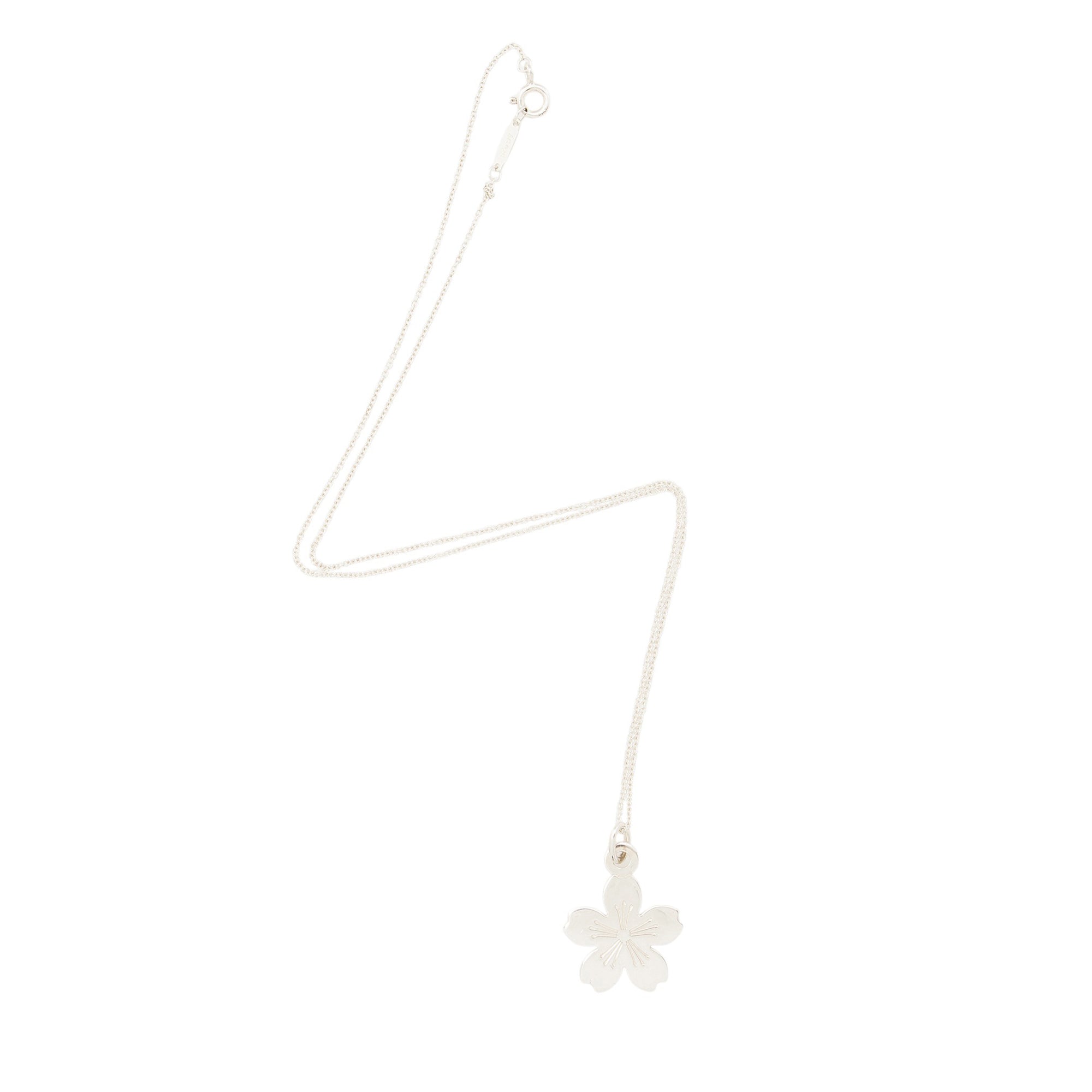 Tiffany & Co. Sterling Silver Go Women 2015 Sakura Cherry Blossom Necklace