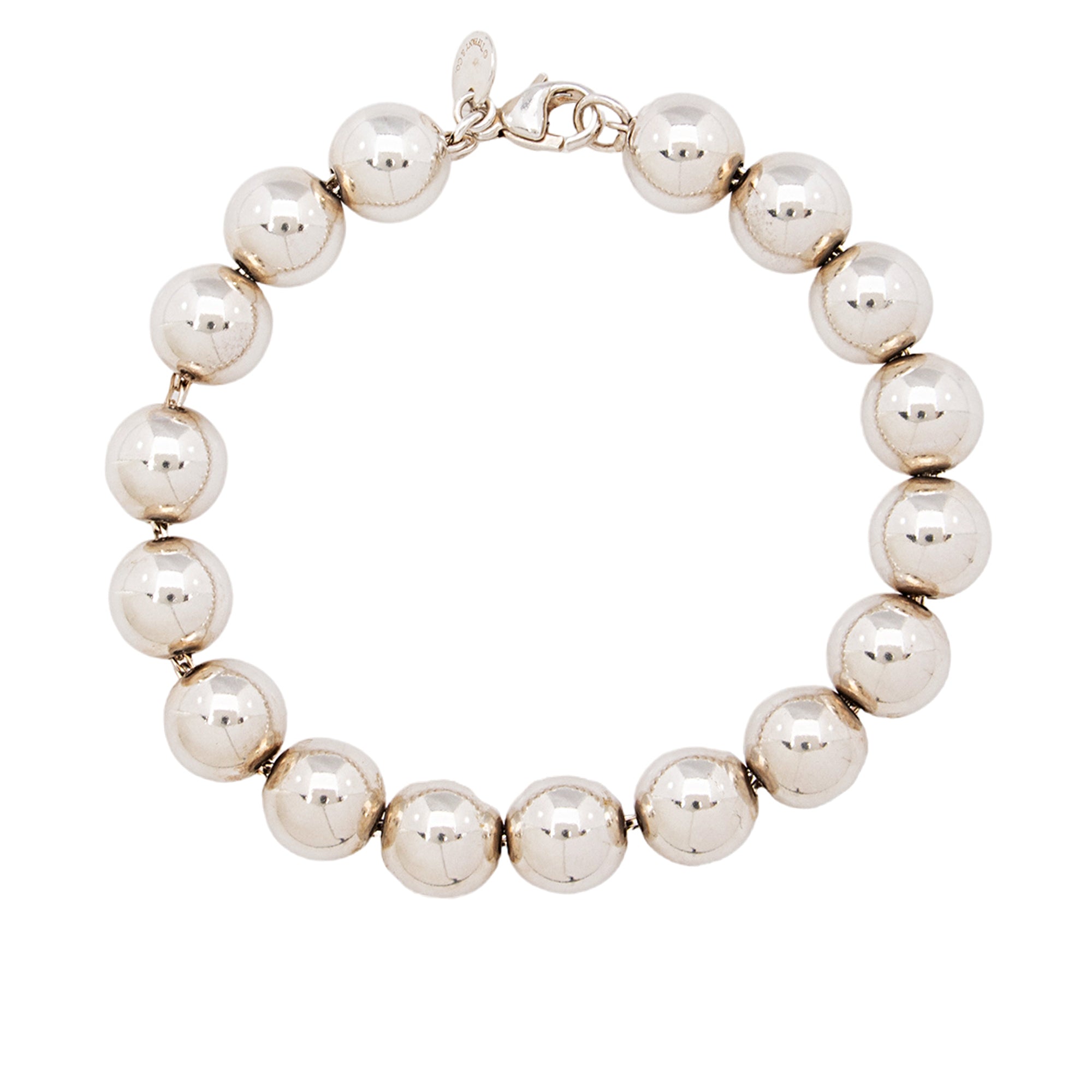 Tiffany & Co. Sterling Silver HardWear Ball 10mm Medium Bracelet (SHF-4oUR9H)