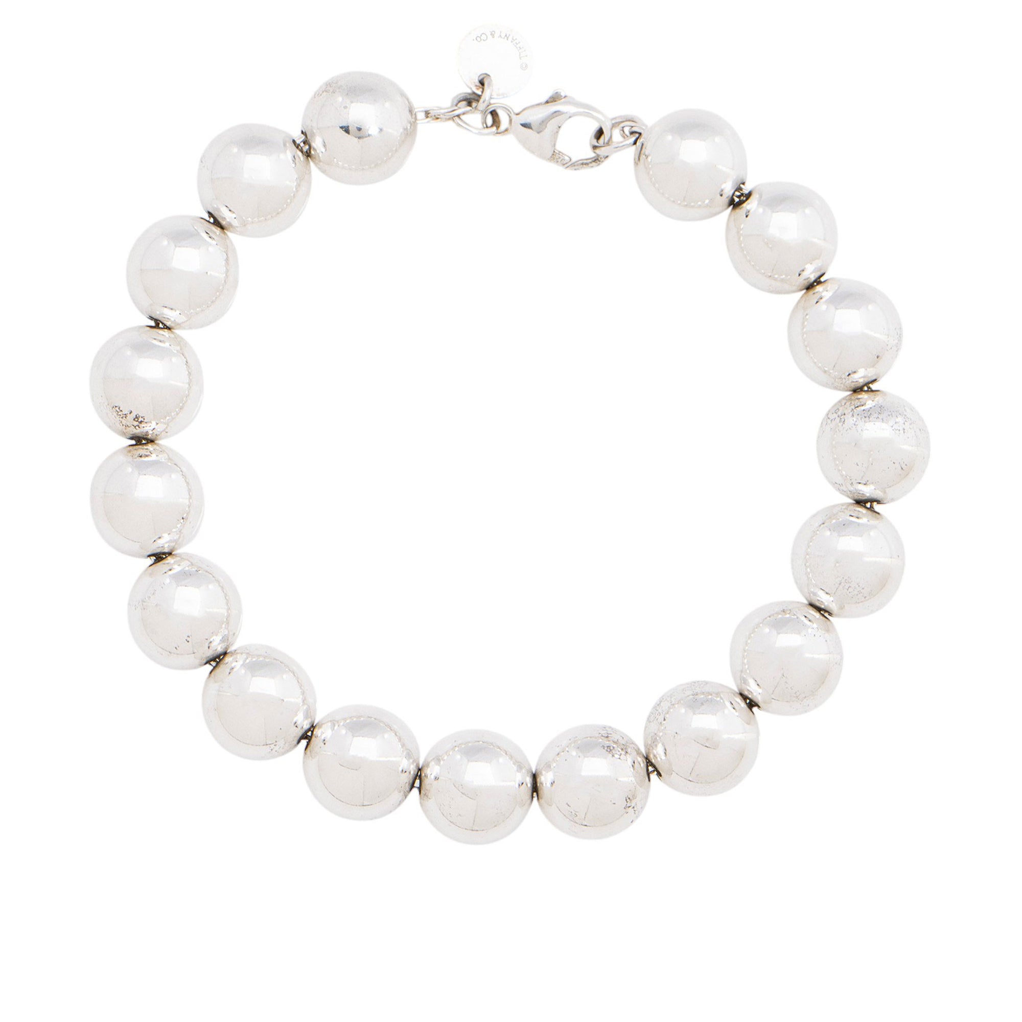 Tiffany & Co. Sterling Silver HardWear Ball 10mm Medium Bracelet