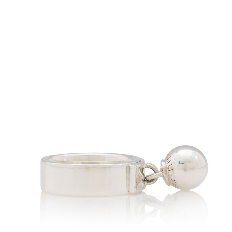 Tiffany & Co. Sterling Silver HardWear Dangle Ball Ring - Size 7 (SHF-YaQW1k)