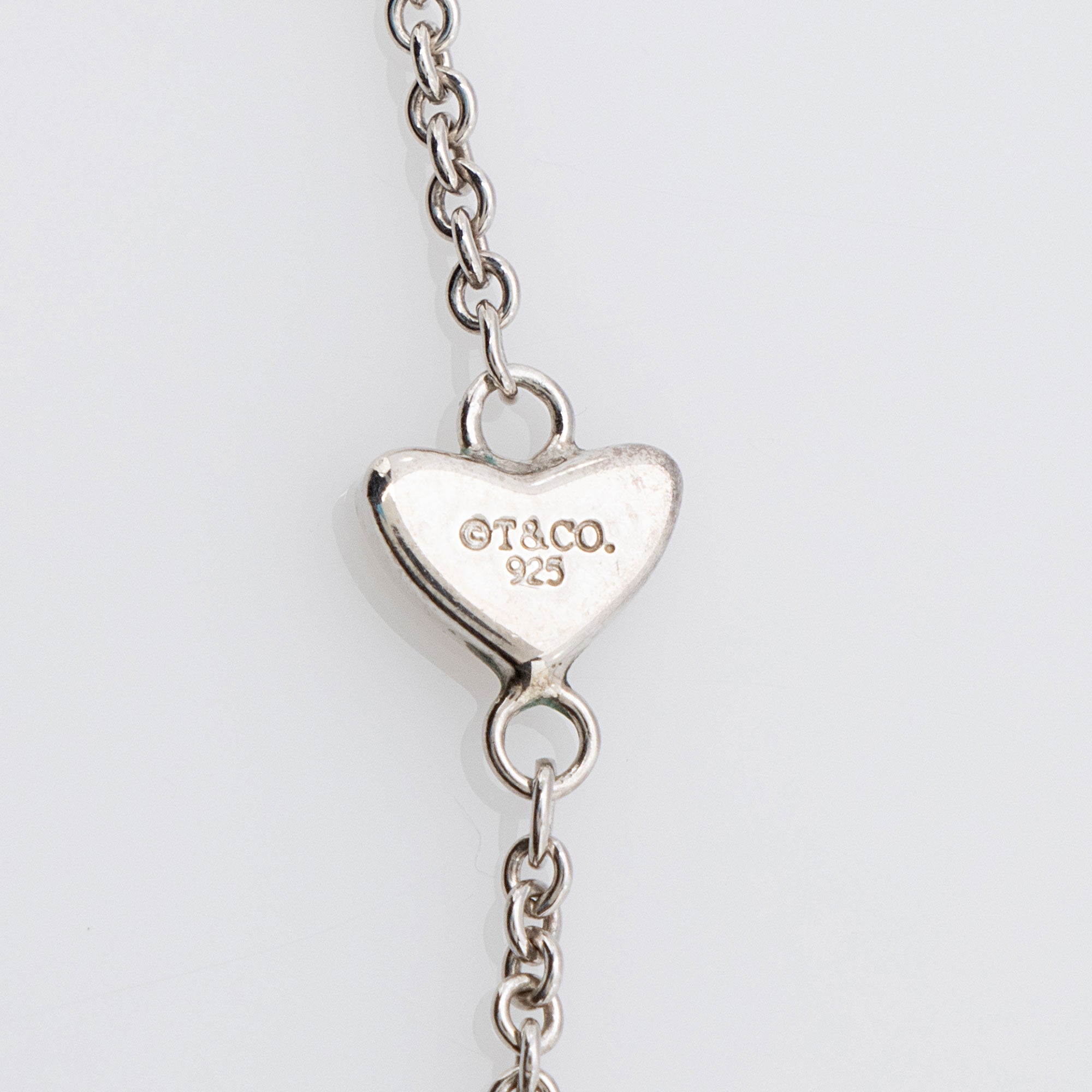 Tiffany & Co. Sterling Silver Heart Link Lariat Necklace (SHF-Ph9mhO)