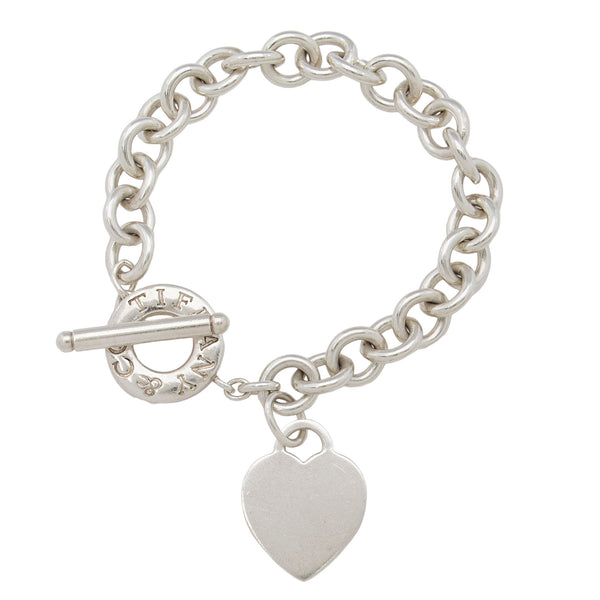 Tiffany & Co. Sterling Silver Heart Tag Toggle Bracelet (SHF-VQtR3y)