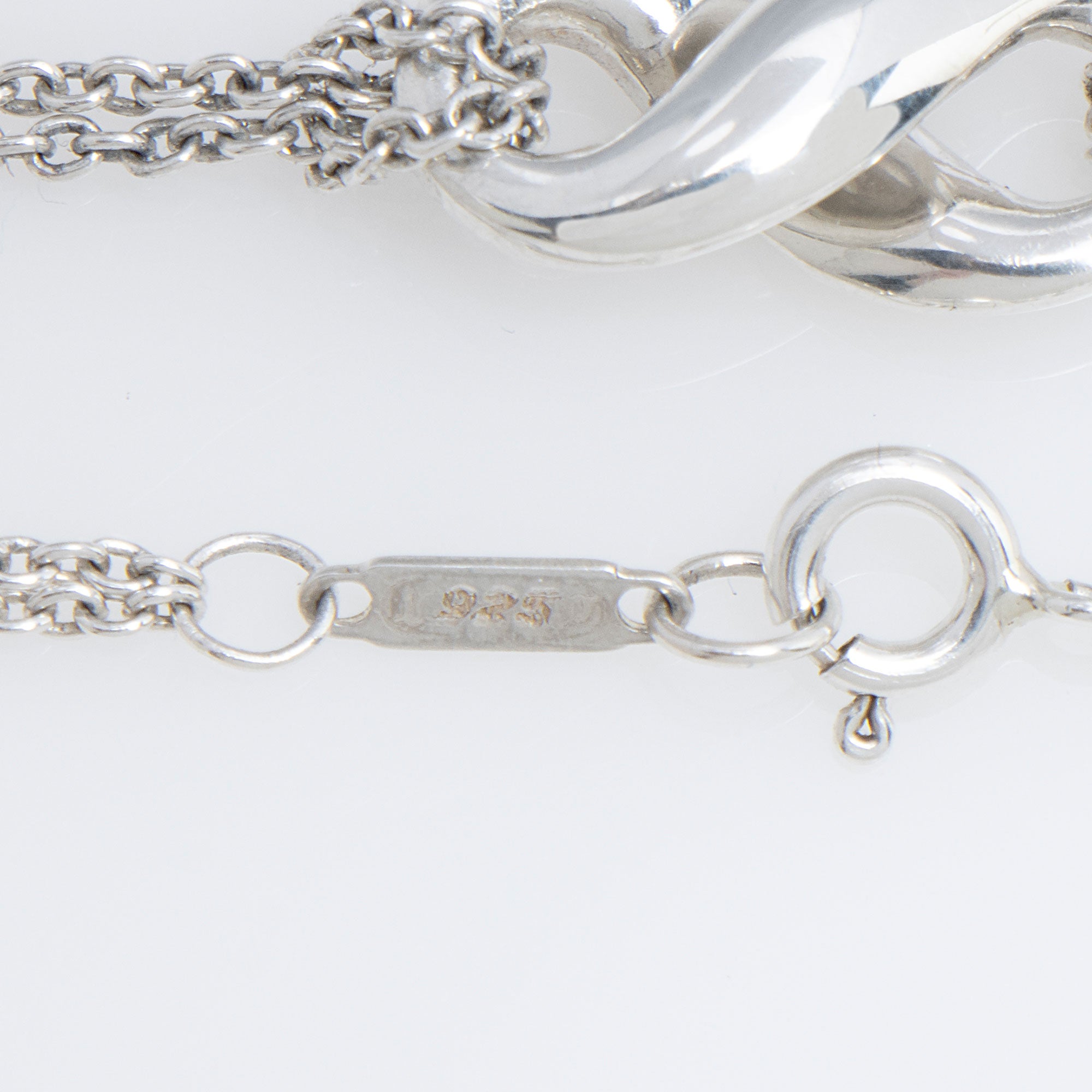 Tiffany & Co. Sterling Silver Infinity Double Chain Necklace