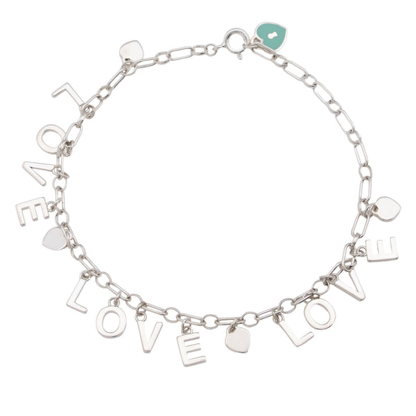Tiffany & Co. Sterling Silver Love Notes Charm Bracelet (SHF-nmd4x7)
