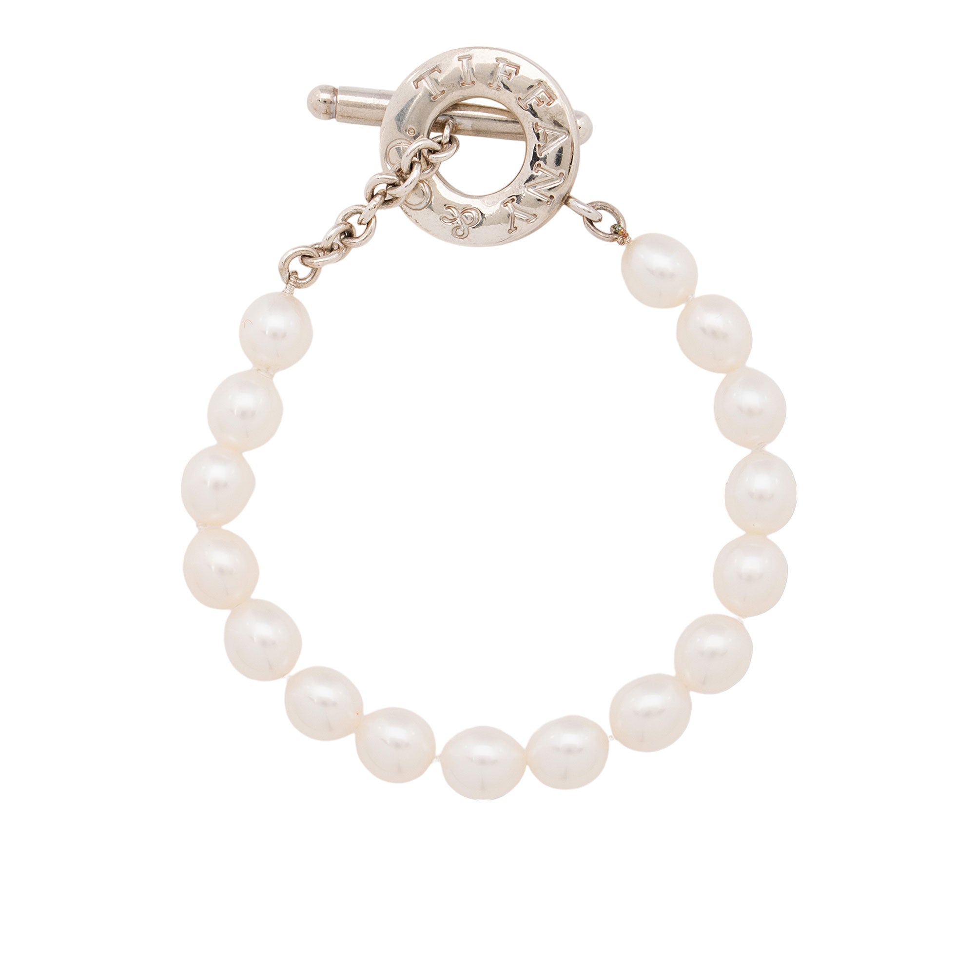 Tiffany & Co. Freshwater Pearl Sterling Silver Toggle Bracelet (SHF-nO2IyA)