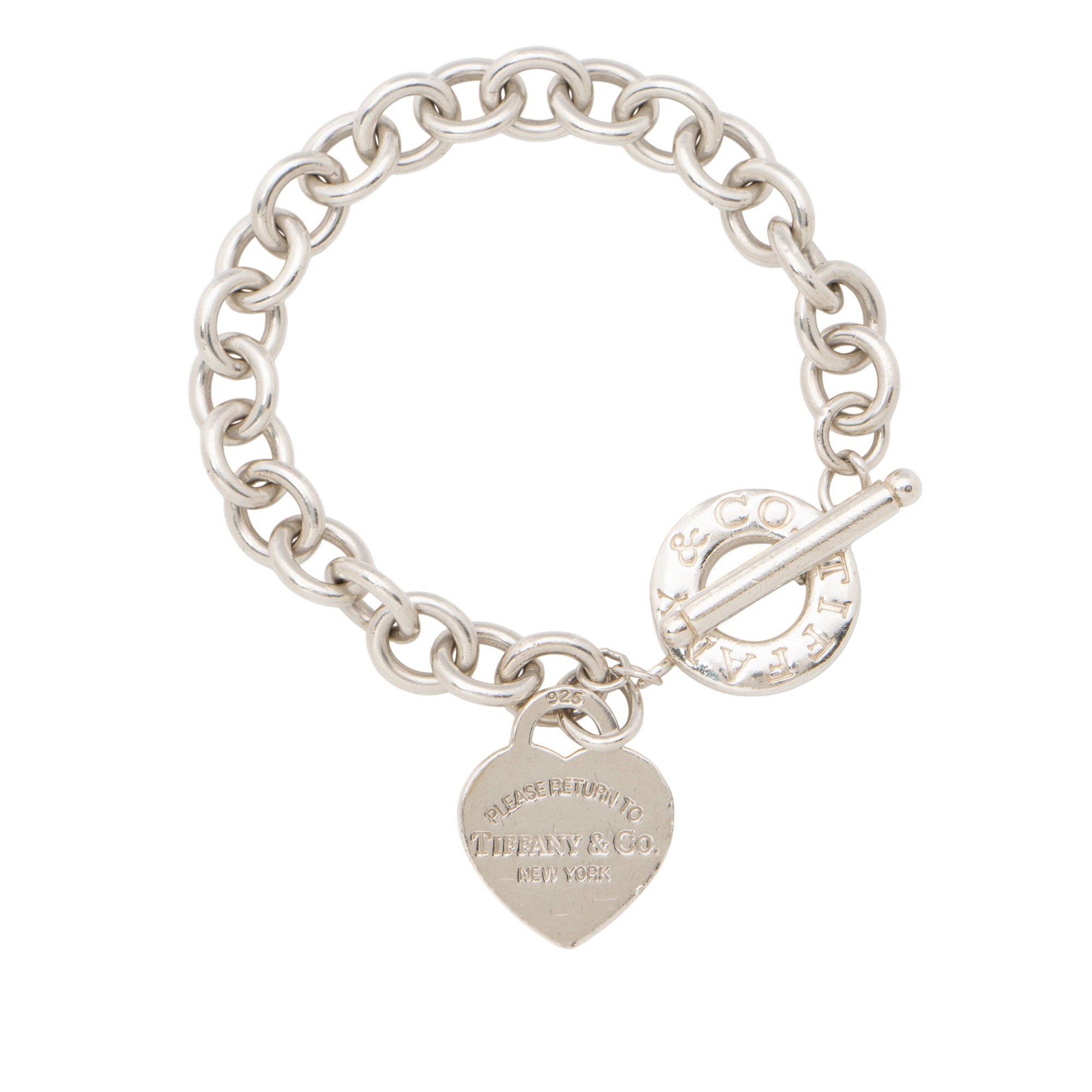 Tiffany & Co. Sterling Silver Return to Tiffany Heart Tag Toggle Bracelet