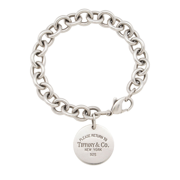 Tiffany & Co. Sterling Silver Return to Tiffany Round Tag Charm Bracelet (SHF-AVpzJN)