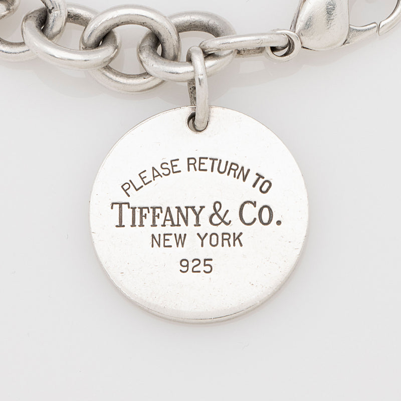 Tiffany & Co. Sterling Silver Return to Tiffany Round Tag Charm Bracelet (SHF-AVpzJN)