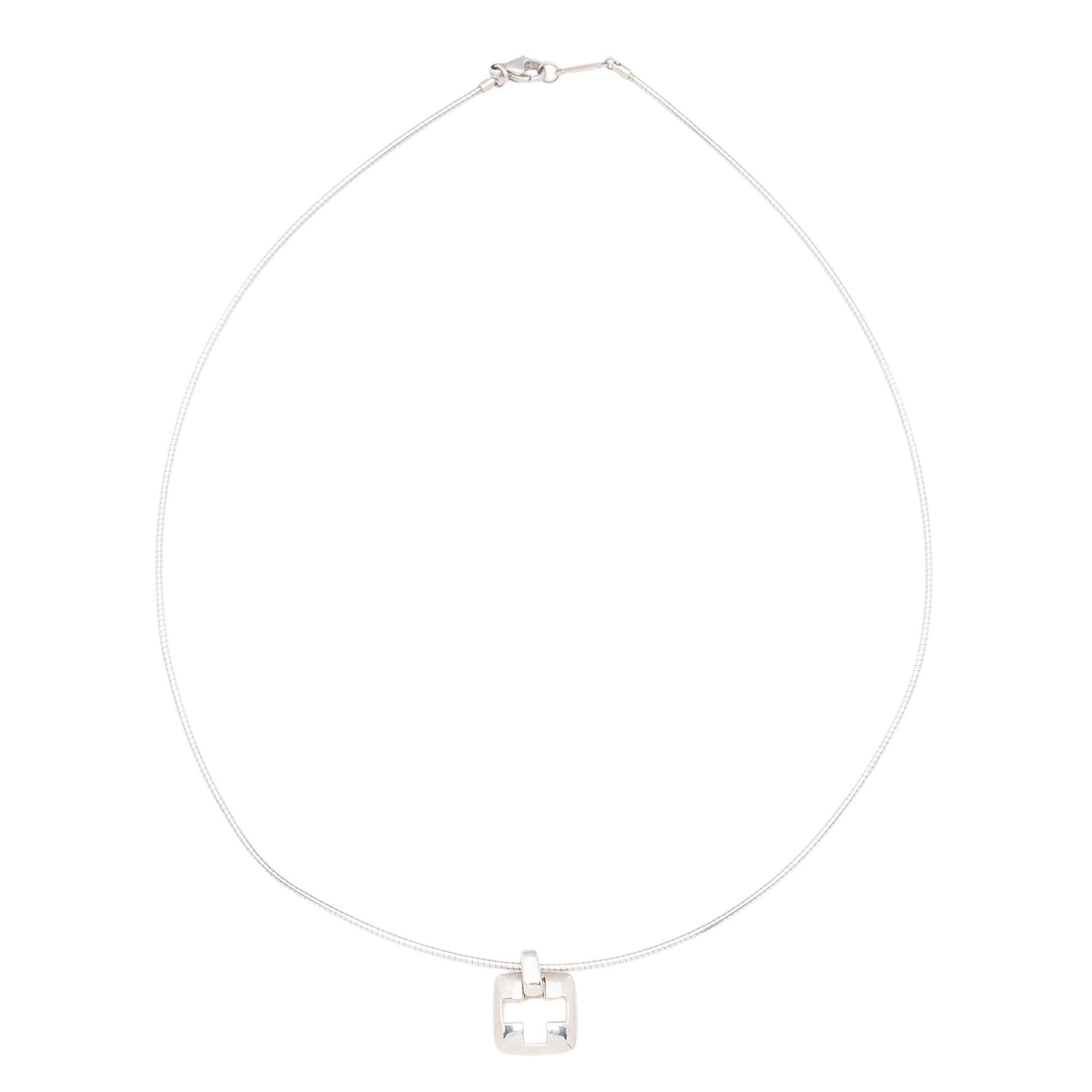 Tiffany & Co. Sterling Silver Roman Cross Cutout Necklace
