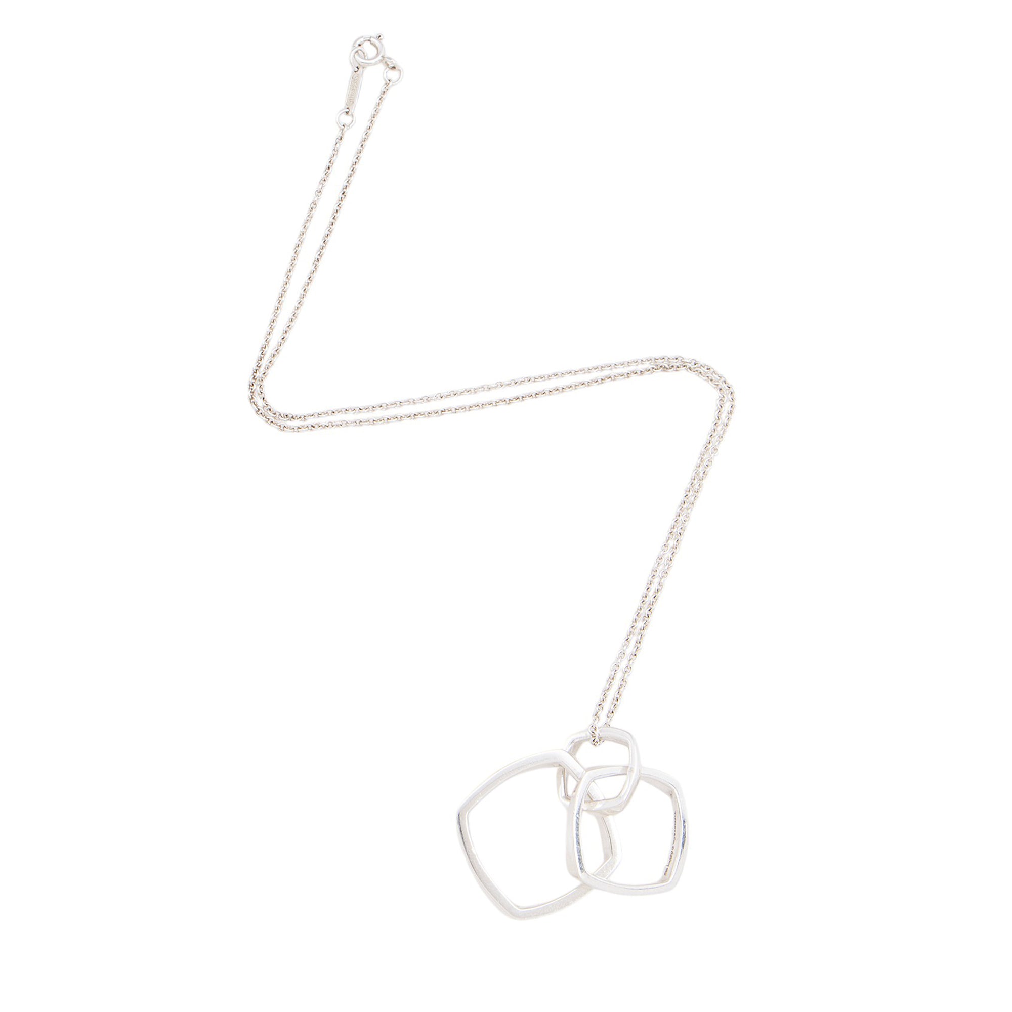 Tiffany & Co. Sterling Silver Triple Torque Necklace (SHF-ksRXcy)