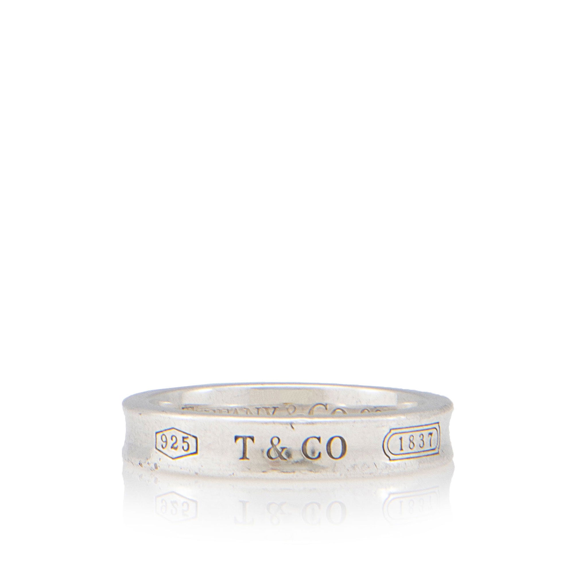 Tiffany & Co. Vintage Sterling Silver 1837 Narrow Ring - Size 7