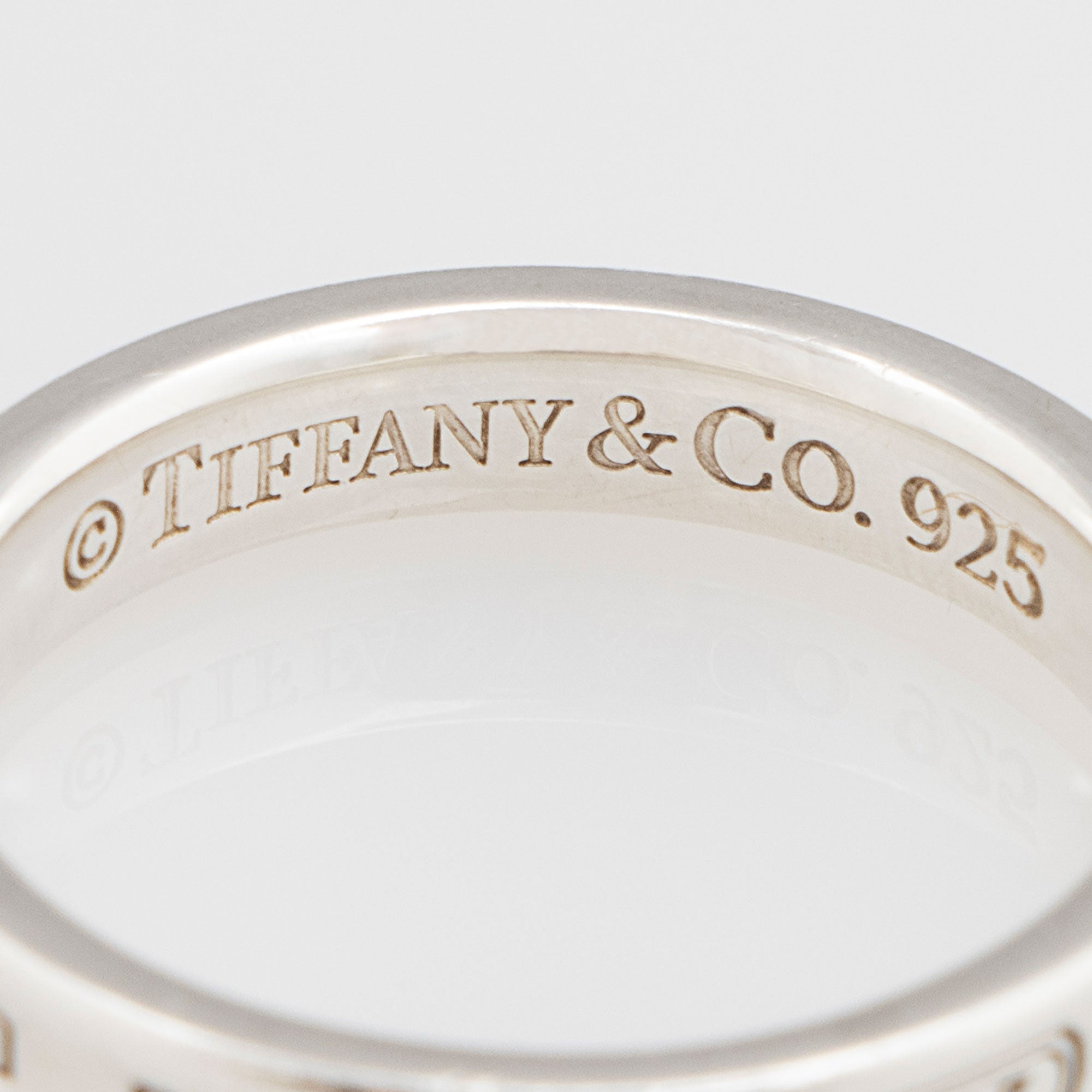 Tiffany & Co. Vintage Sterling Silver 1837 Narrow Ring - Size 7 3/4