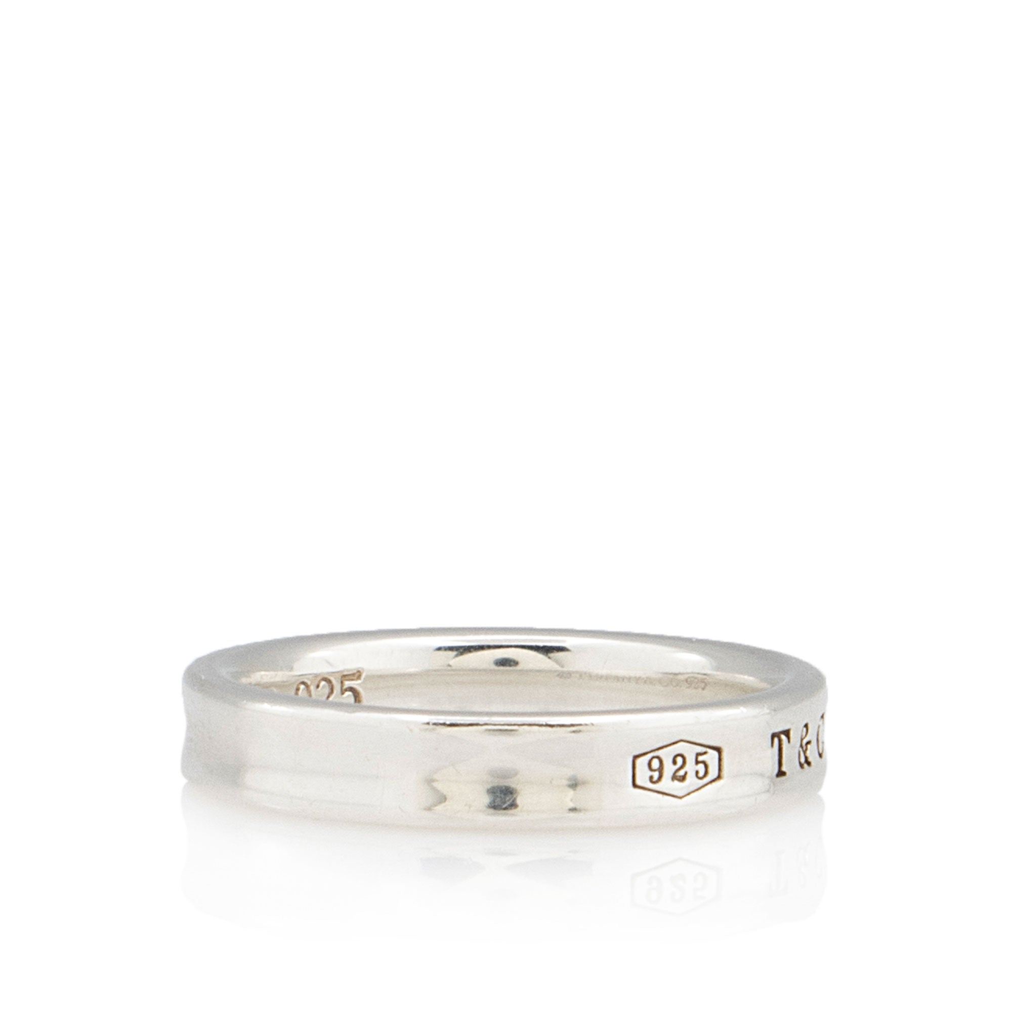 Tiffany & Co. Vintage Sterling Silver 1837 Narrow Ring - Size 7 3/4