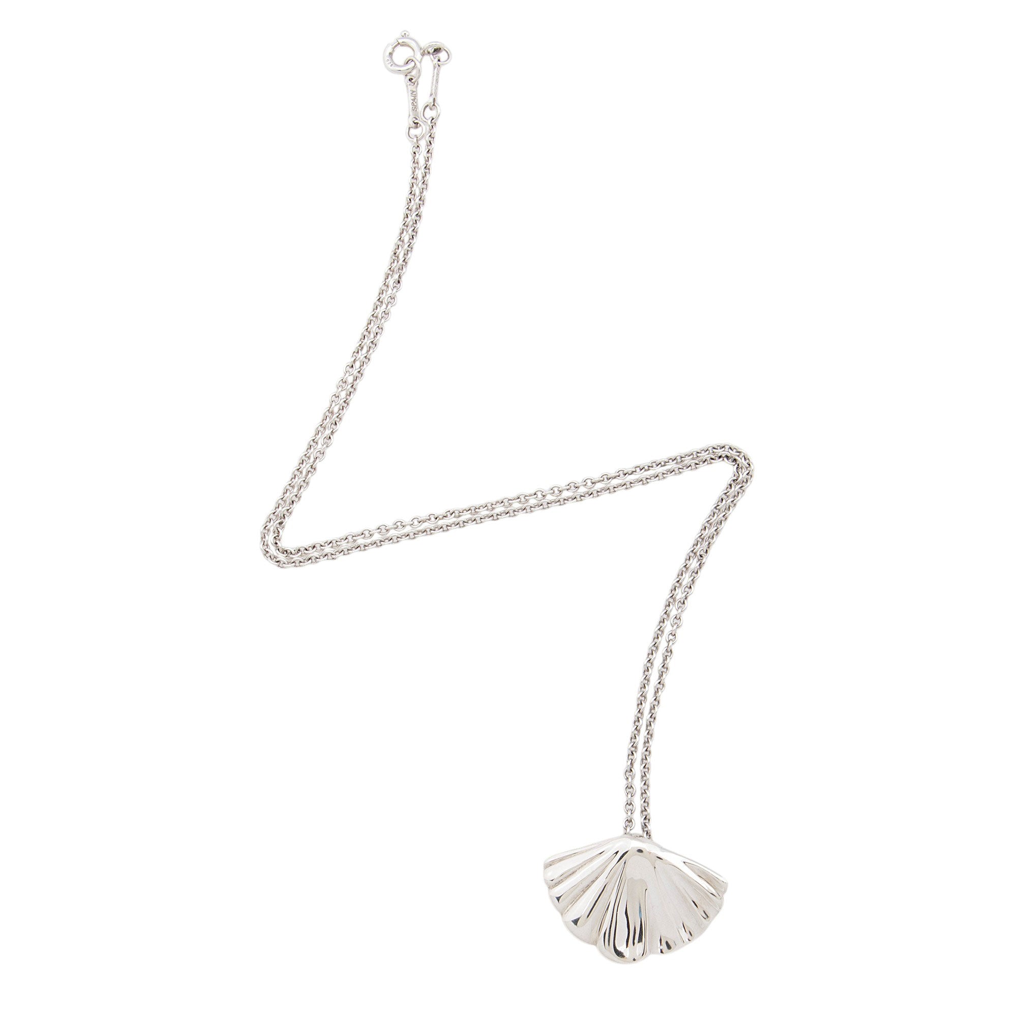 Tiffany & Co. Vintage Sterling Silver Fan Shell Necklace