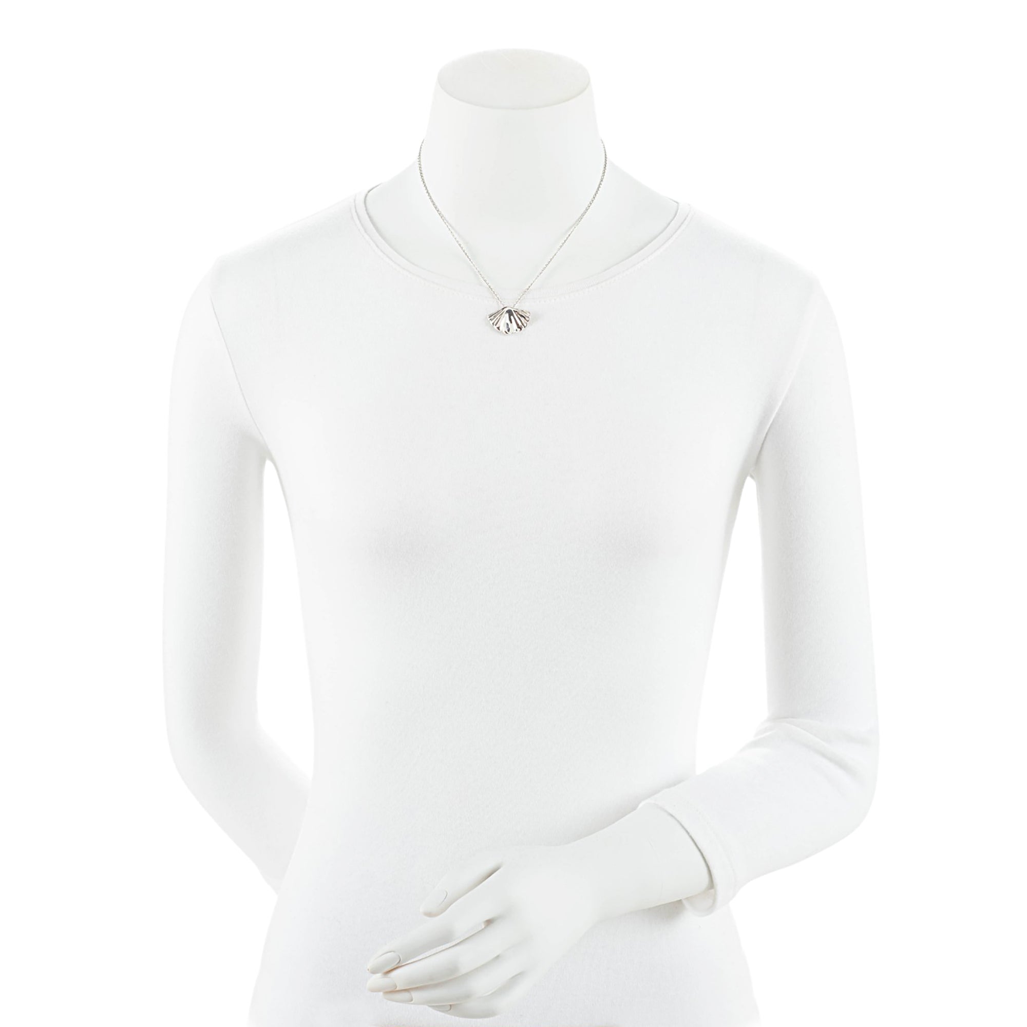Tiffany & Co. Vintage Sterling Silver Fan Shell Necklace