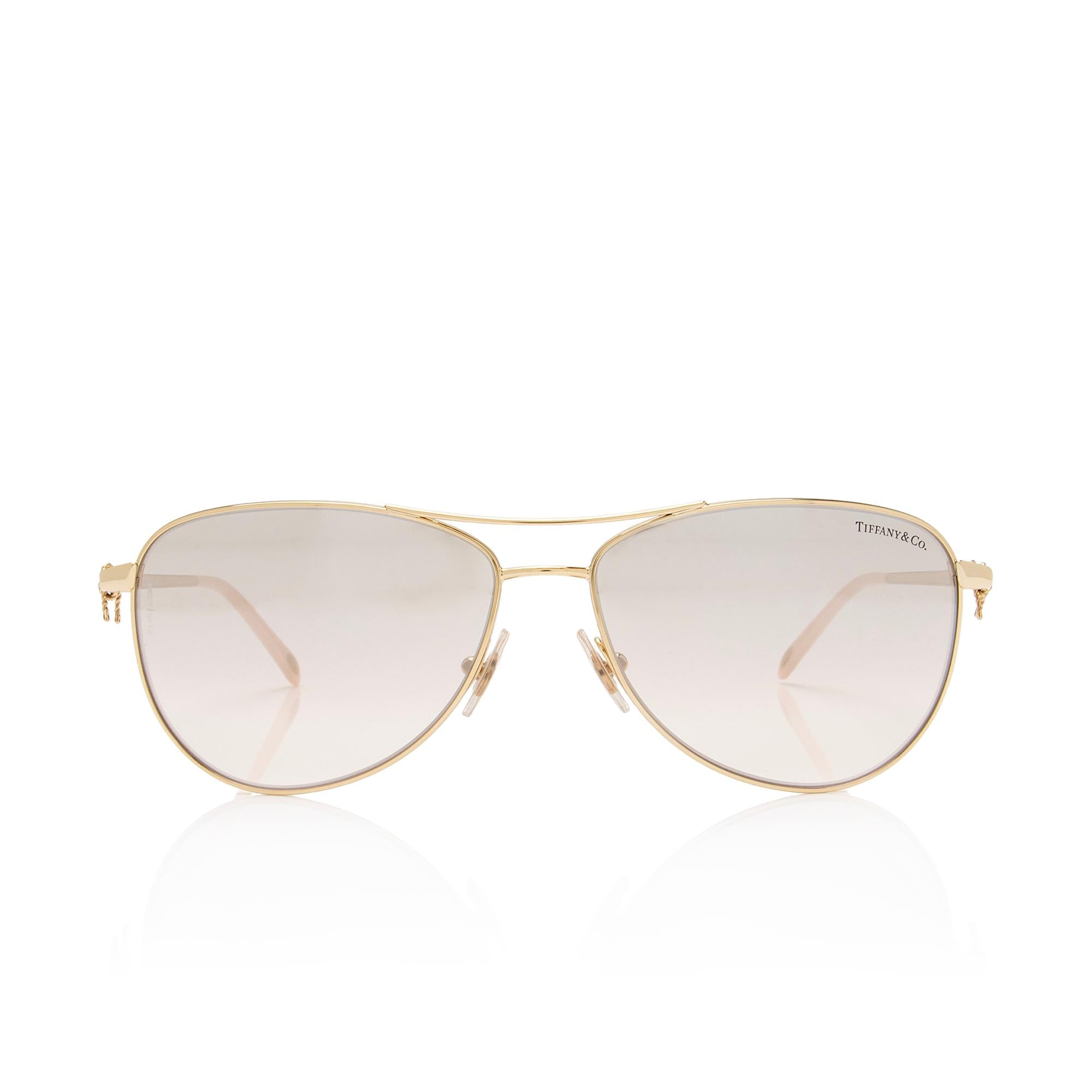 Tiffany & Co.Twist Bow Aviator Sunglasses (SHF-10vXP0)