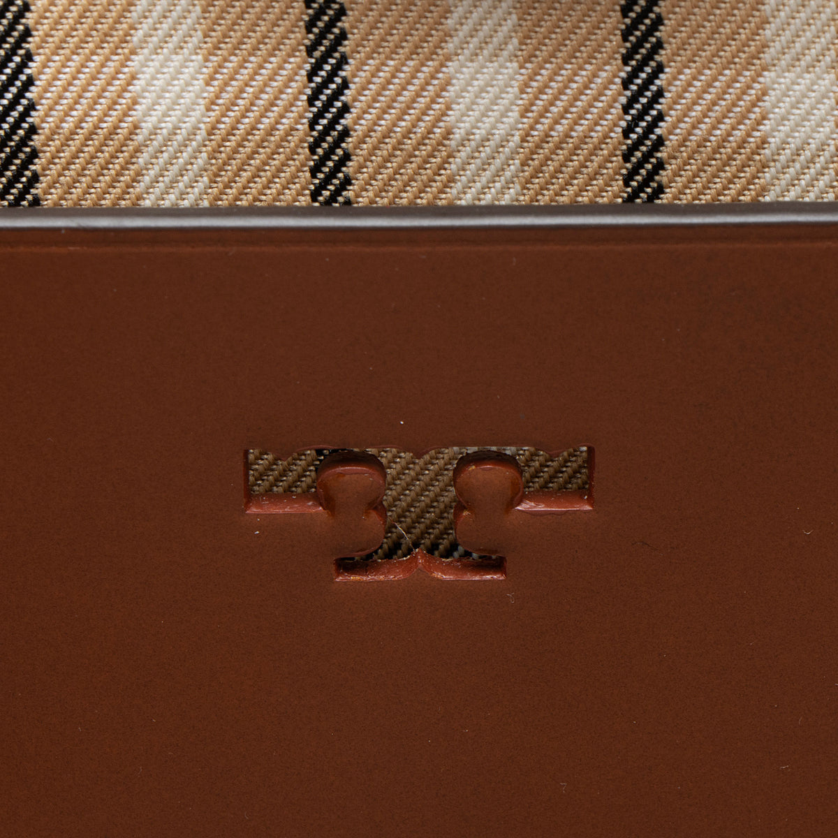 Tory Burch Canvas Leather McGraw Bucket Bag