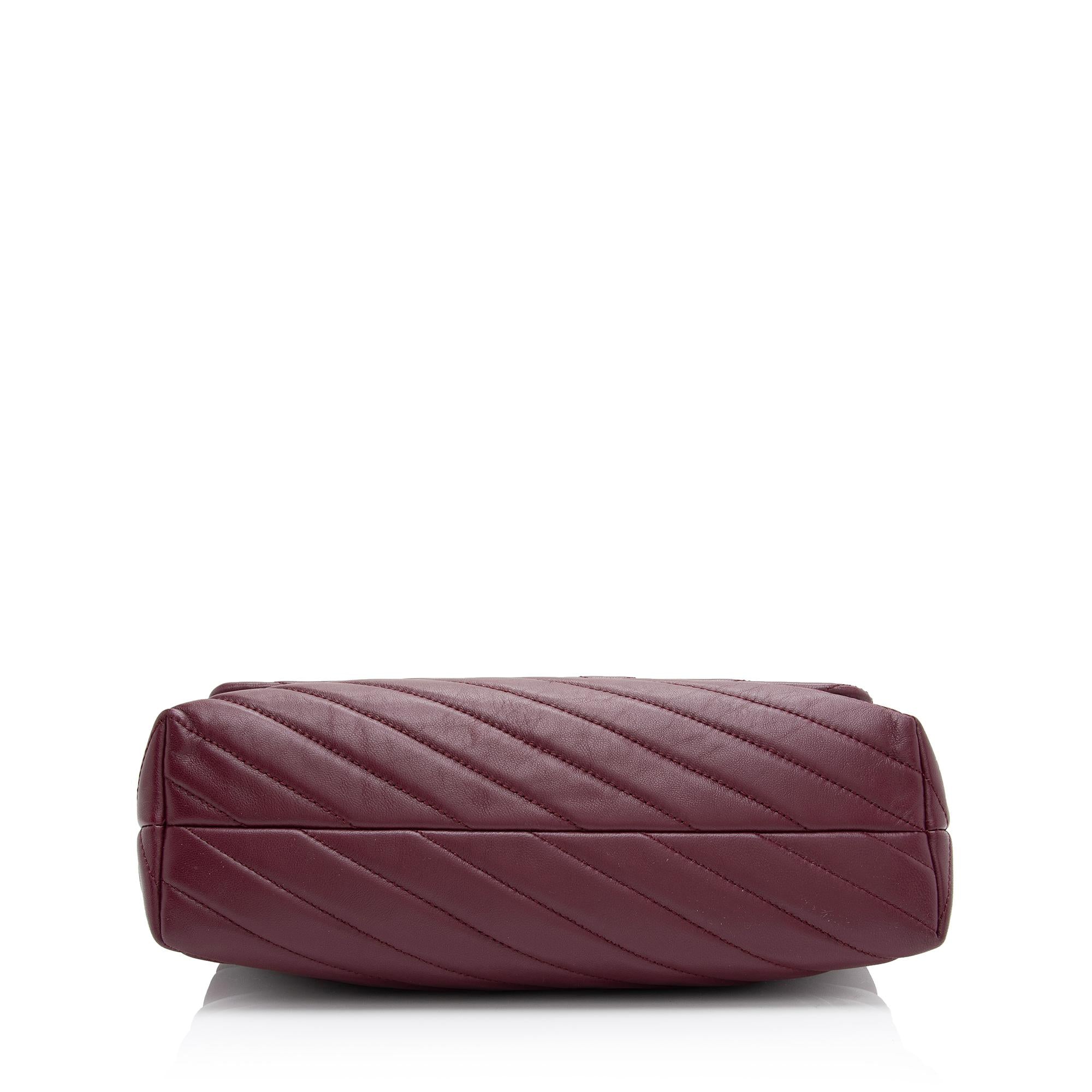 Tory Burch Chevron Leather Kira Large Shoulder Bag (SHF-h13Ost)