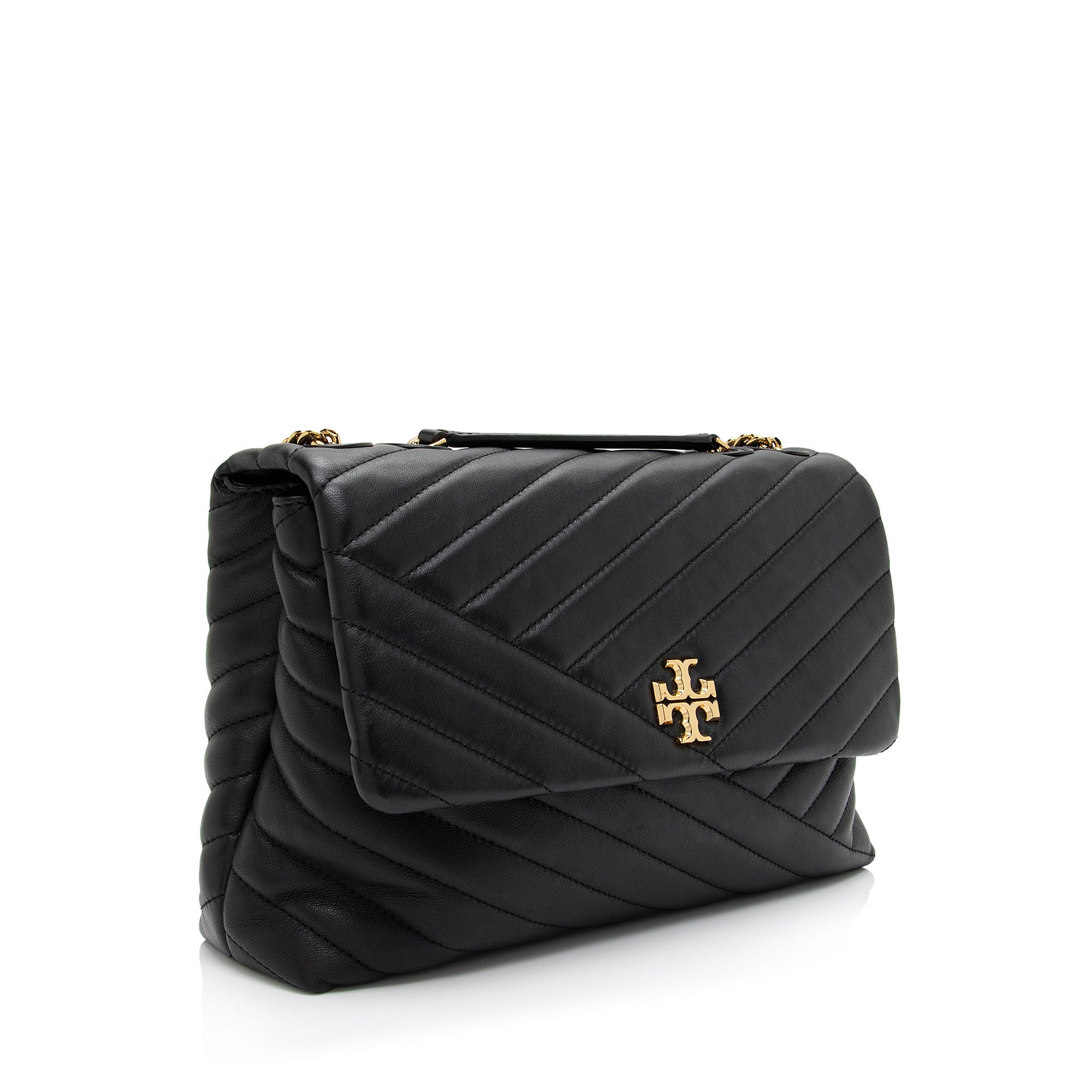Tory Burch Chevron Leather Kira Large Shoulder Bag (SHF-LrvtRN)