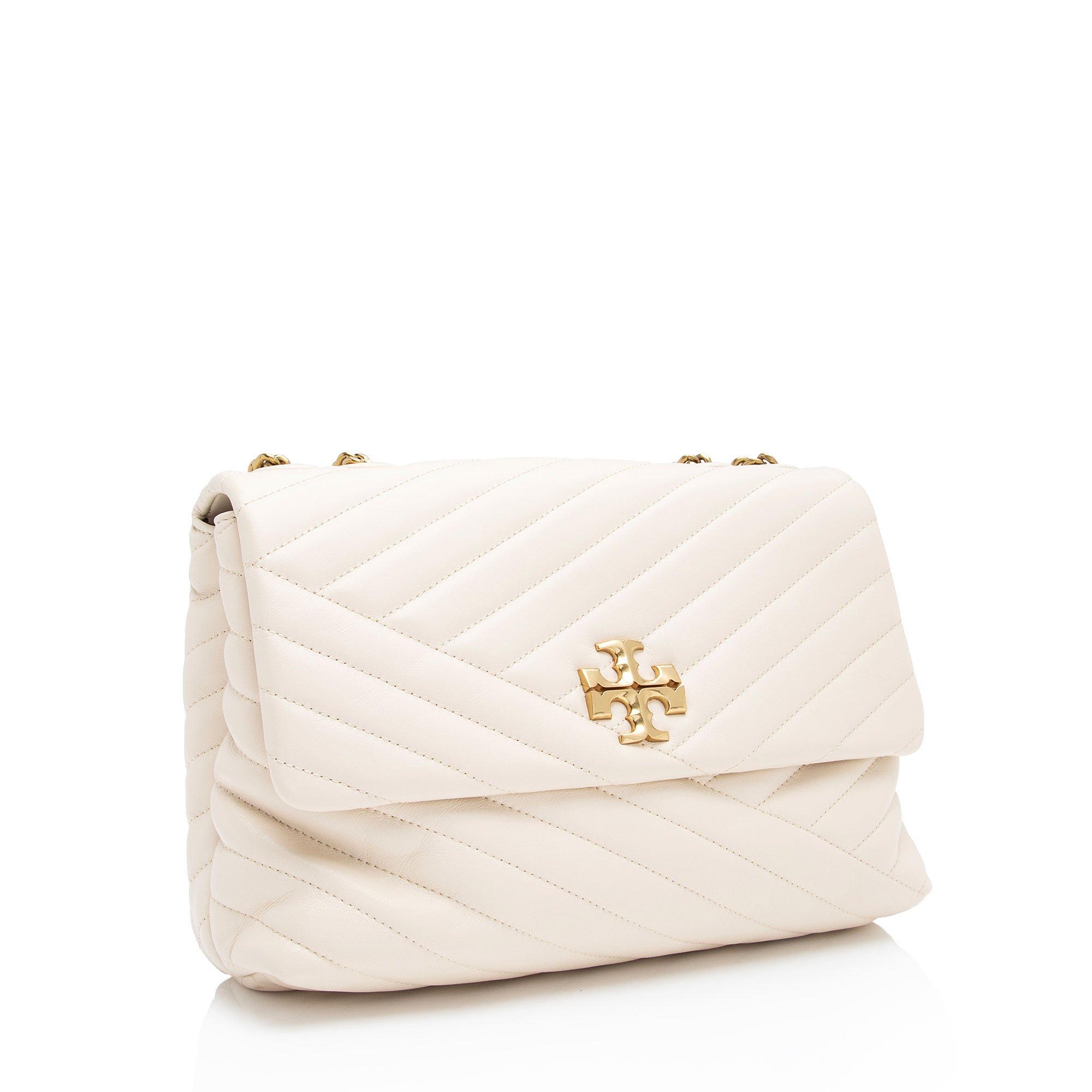 Tory Burch Chevron Leather Kira Large Shoulder Bag (SHF-BJPlAU)