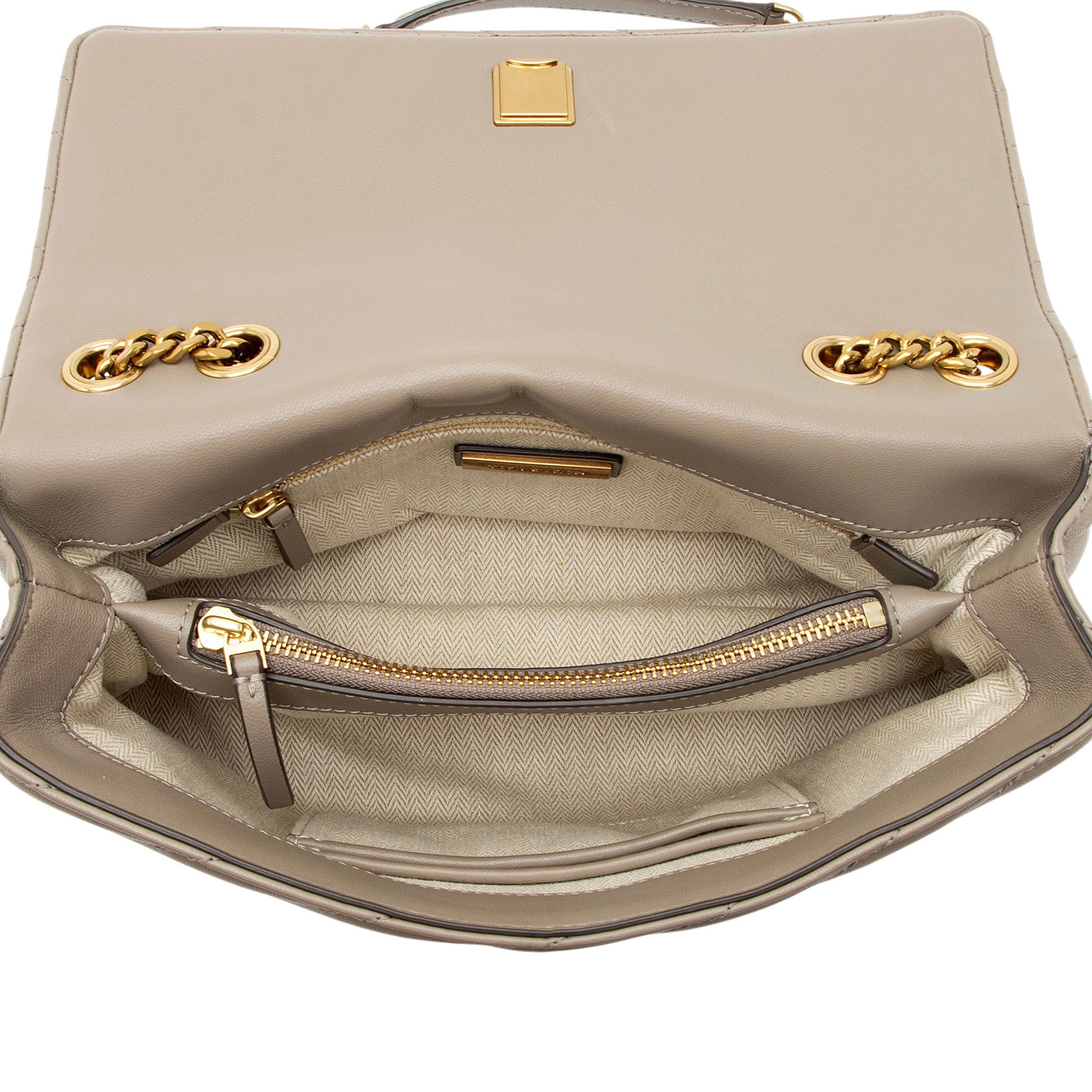 Tory Burch Chevron Leather Kira Large Shoulder Bag