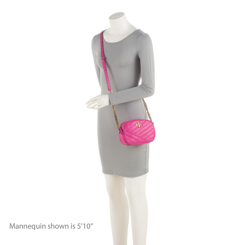 Tory Burch Kira Chevron Small Convertible Shoulder Bag in Pink
