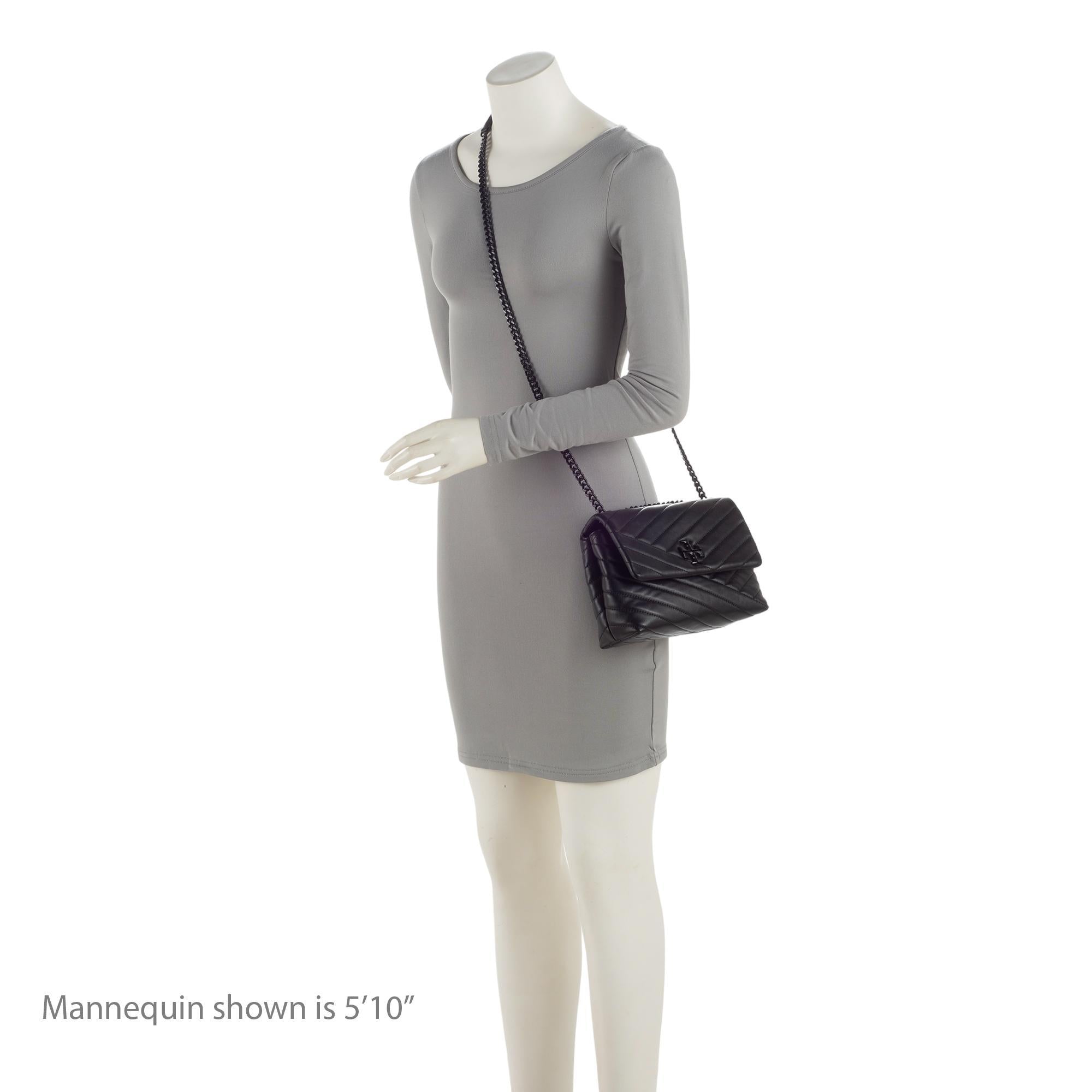 Tory Burch Chevron Leather Kira Small Convertible Shoulder Bag (SHF-okkvhd)