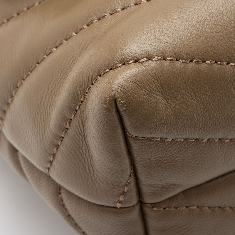 Tory Burch Mini Kira Chevron Leather Shoulder Bag in Natural