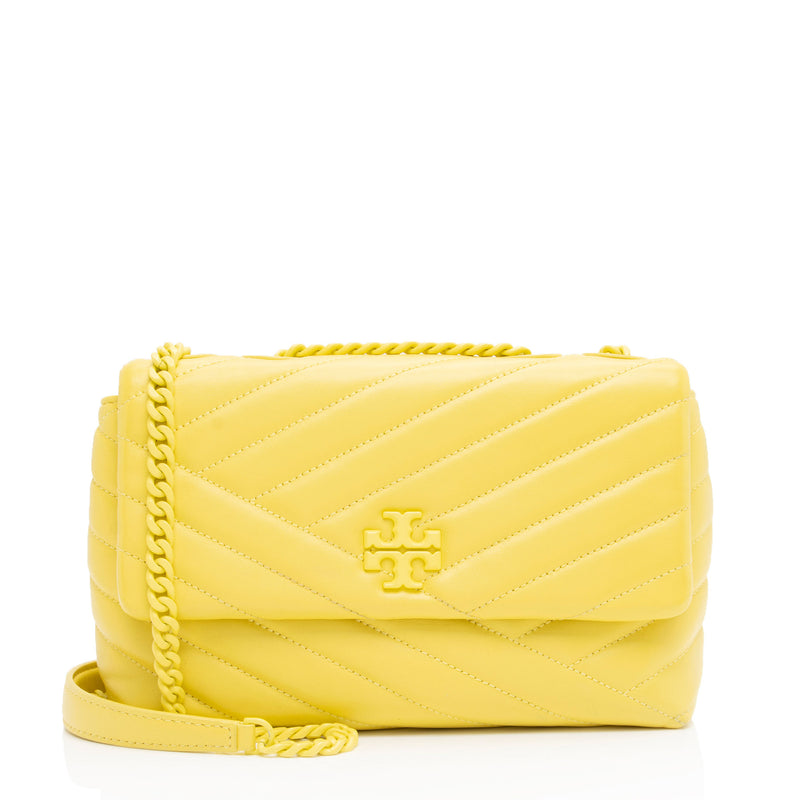 Tory Burch Chevron Leather Kira Small Convertible Shoulder Bag (SHF-RE8j0I)