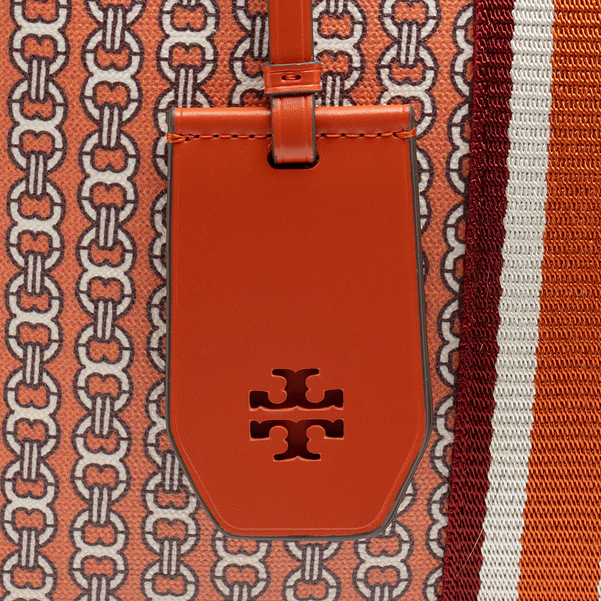 Tory Burch Coated Canvas Gemini Link Small Tote (SHF-eqWAGD)