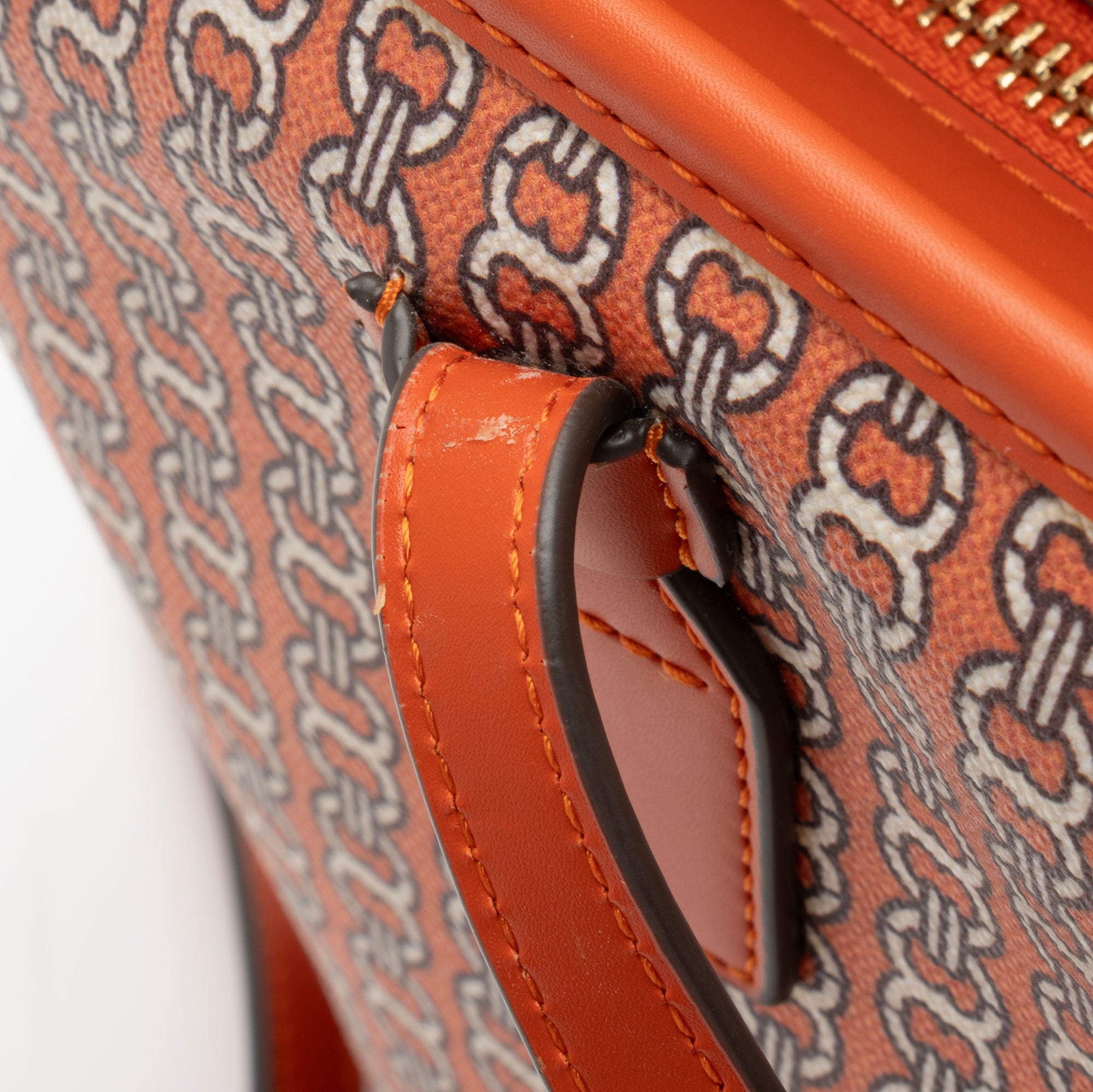 Tory Burch Coated Canvas Gemini Link Small Tote (SHF-eqWAGD)