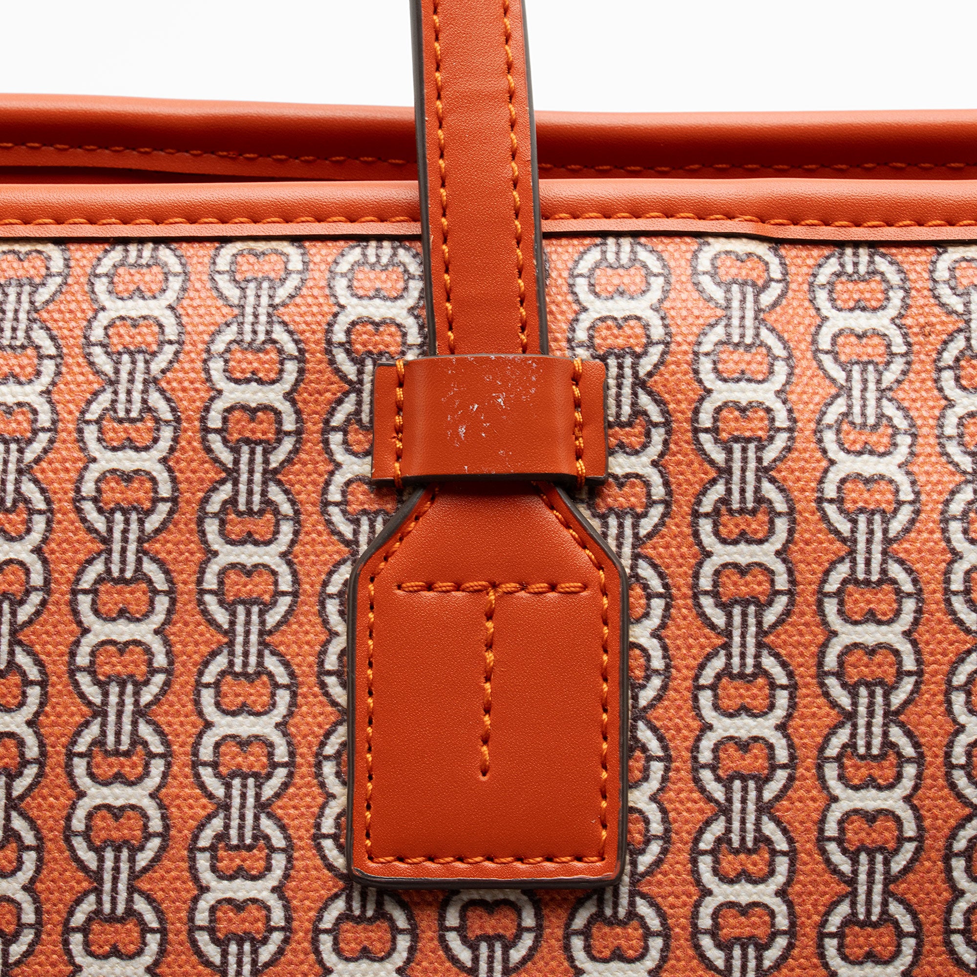 Tory Burch Coated Canvas Gemini Link Small Tote (SHF-eqWAGD)