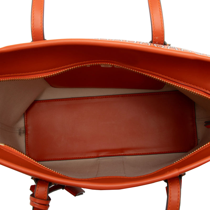 Tory Burch Coated Canvas Gemini Link Small Tote SHF eqWAGD LuxeDH
