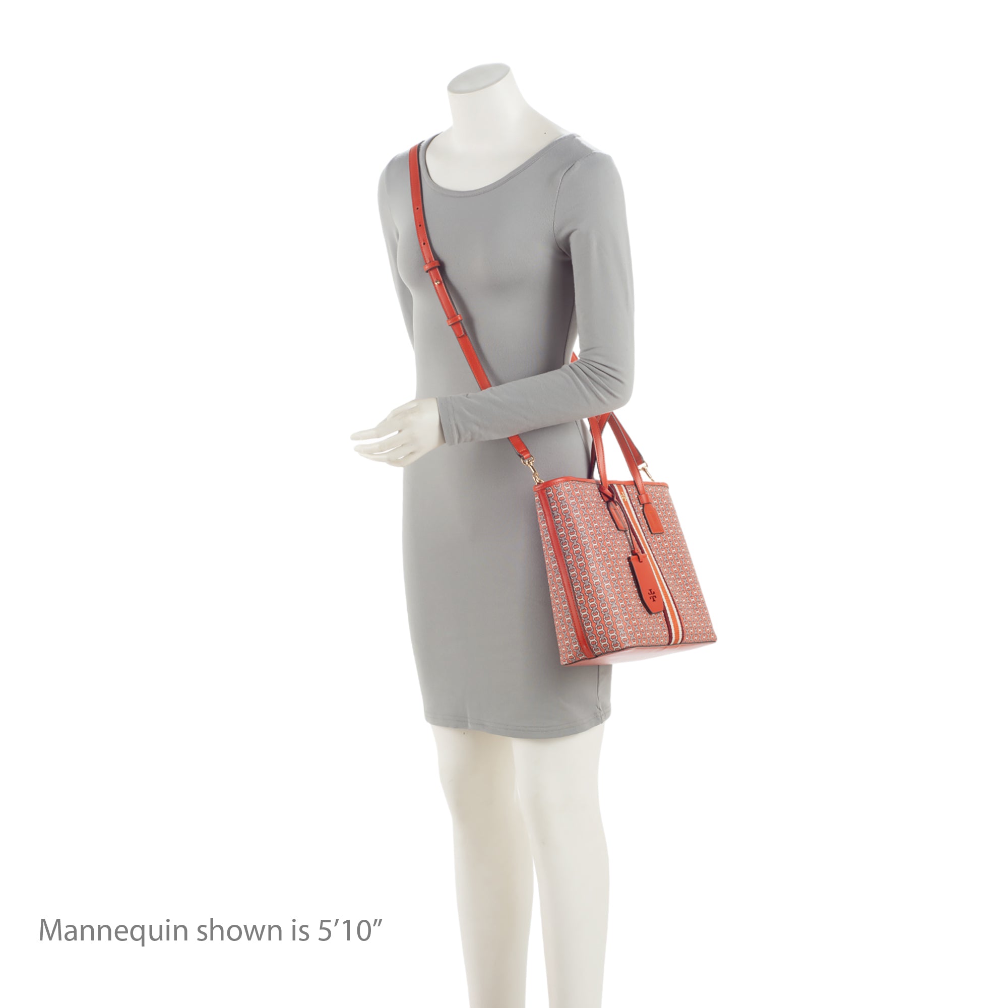 Tory Burch Coated Canvas Gemini Link Small Tote (SHF-eqWAGD)