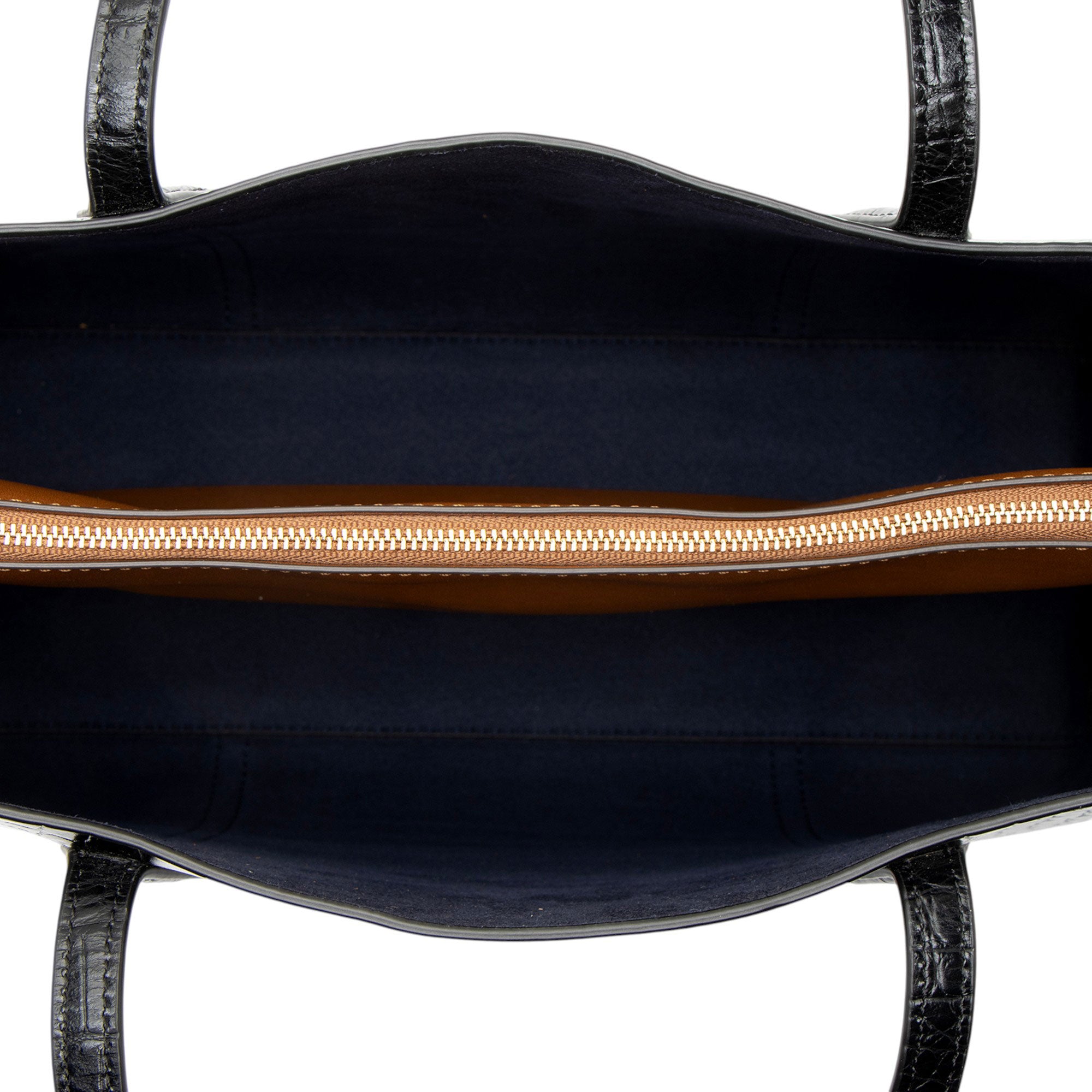 Tory Burch Croc Embossed Leather Perry Triple Compartment Tote