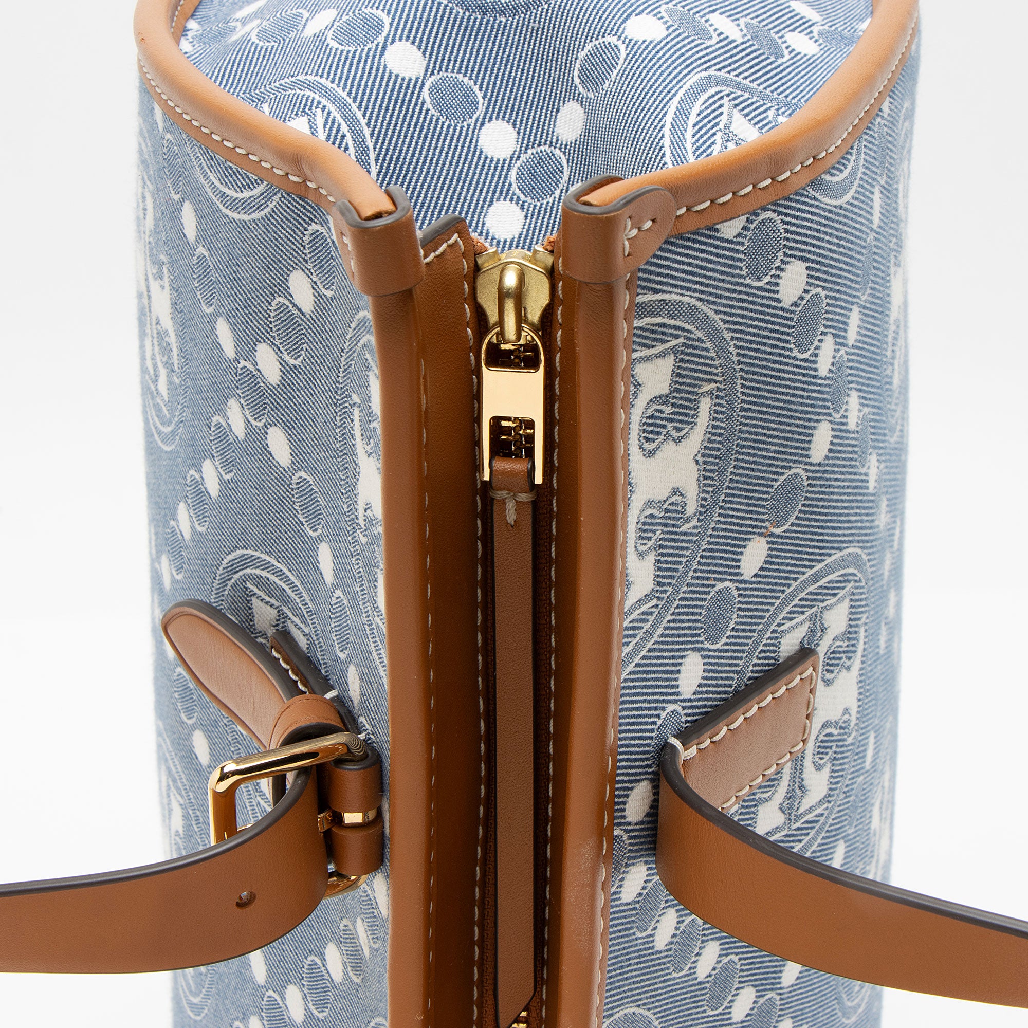 Tory Burch Denim T Monogram Small Tote