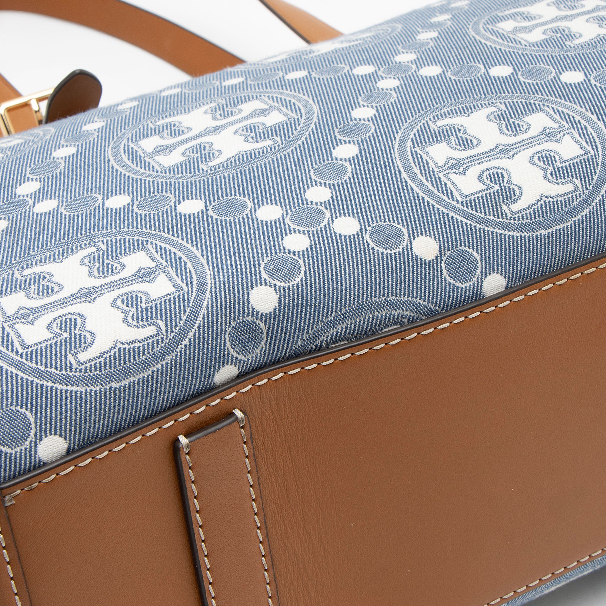 Tory Burch Denim T Monogram Small Tote