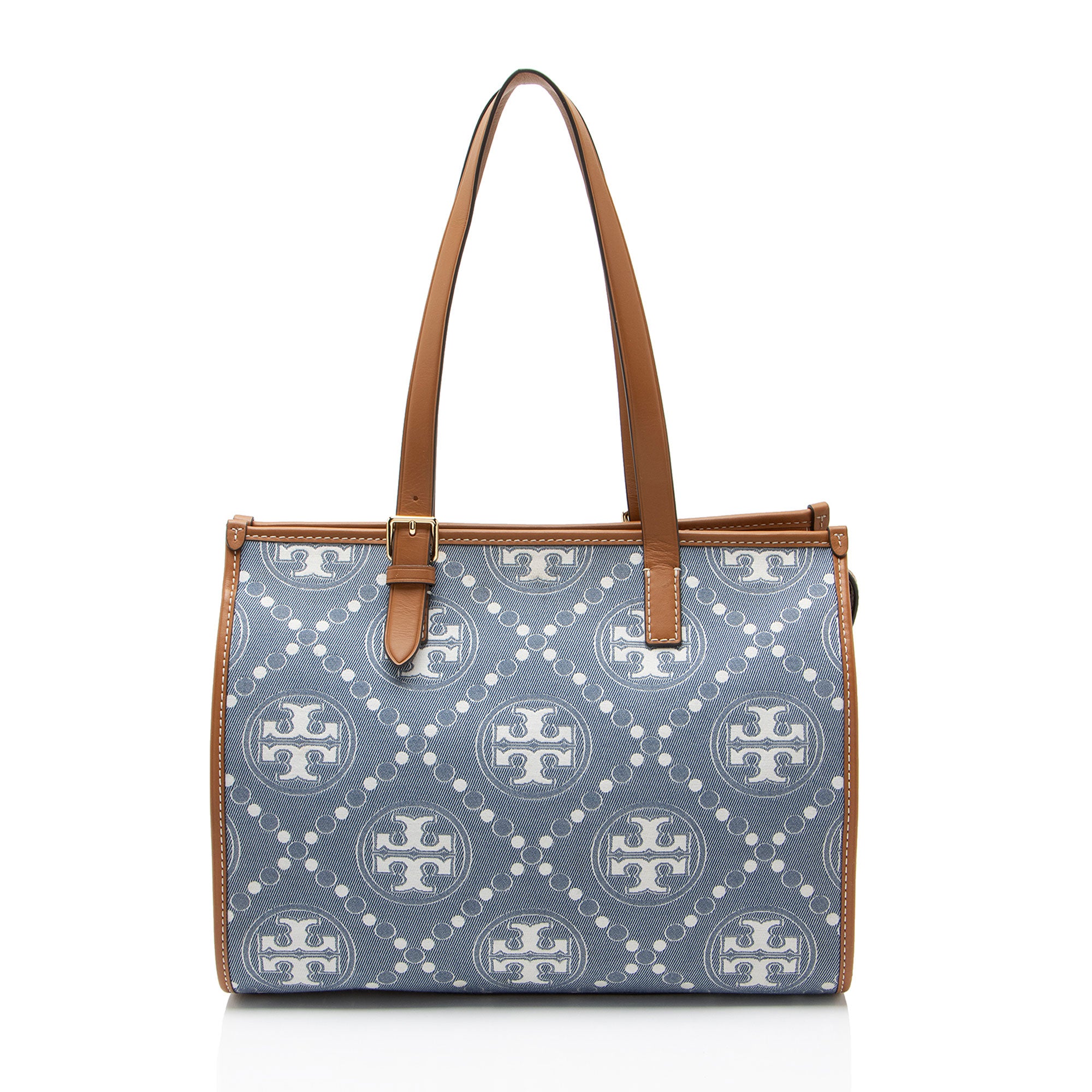 Tory Burch Denim T Monogram Small Tote
