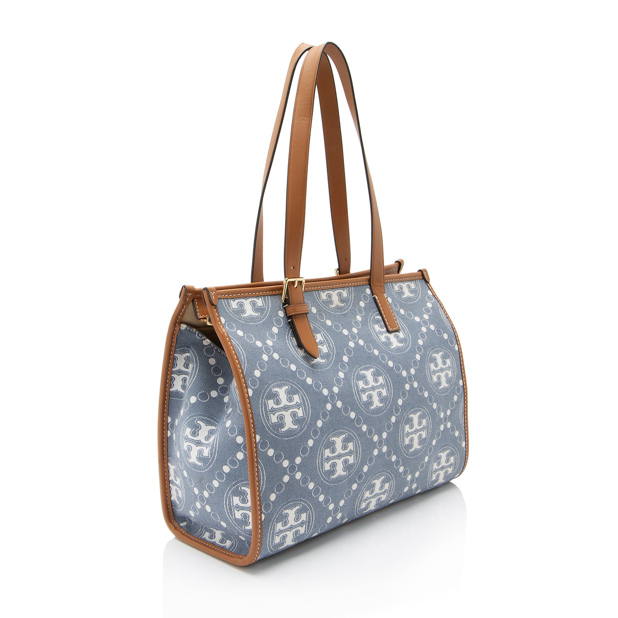 Tory Burch Denim T Monogram Small Tote
