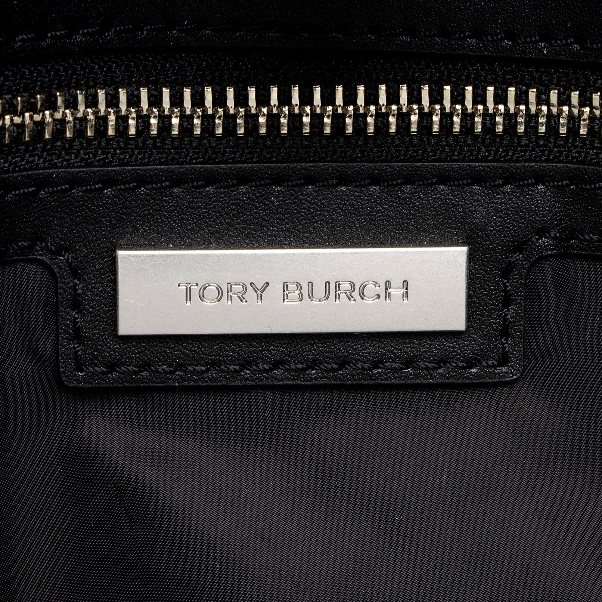 Tory Burch Floral Nylon Leather Ella Tote