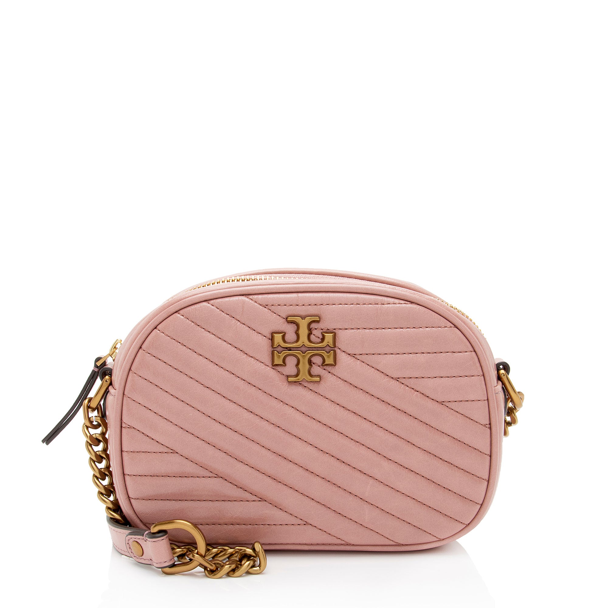 Tory Burch Glazed Chevron Leather Kira Small Camera Bag (SHF-wMBCVb)