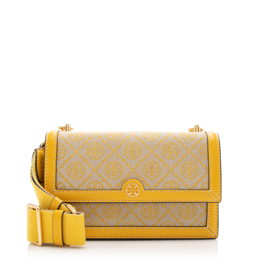Tory Burch T Monogram Canvas Crossbody (SHF-16938)