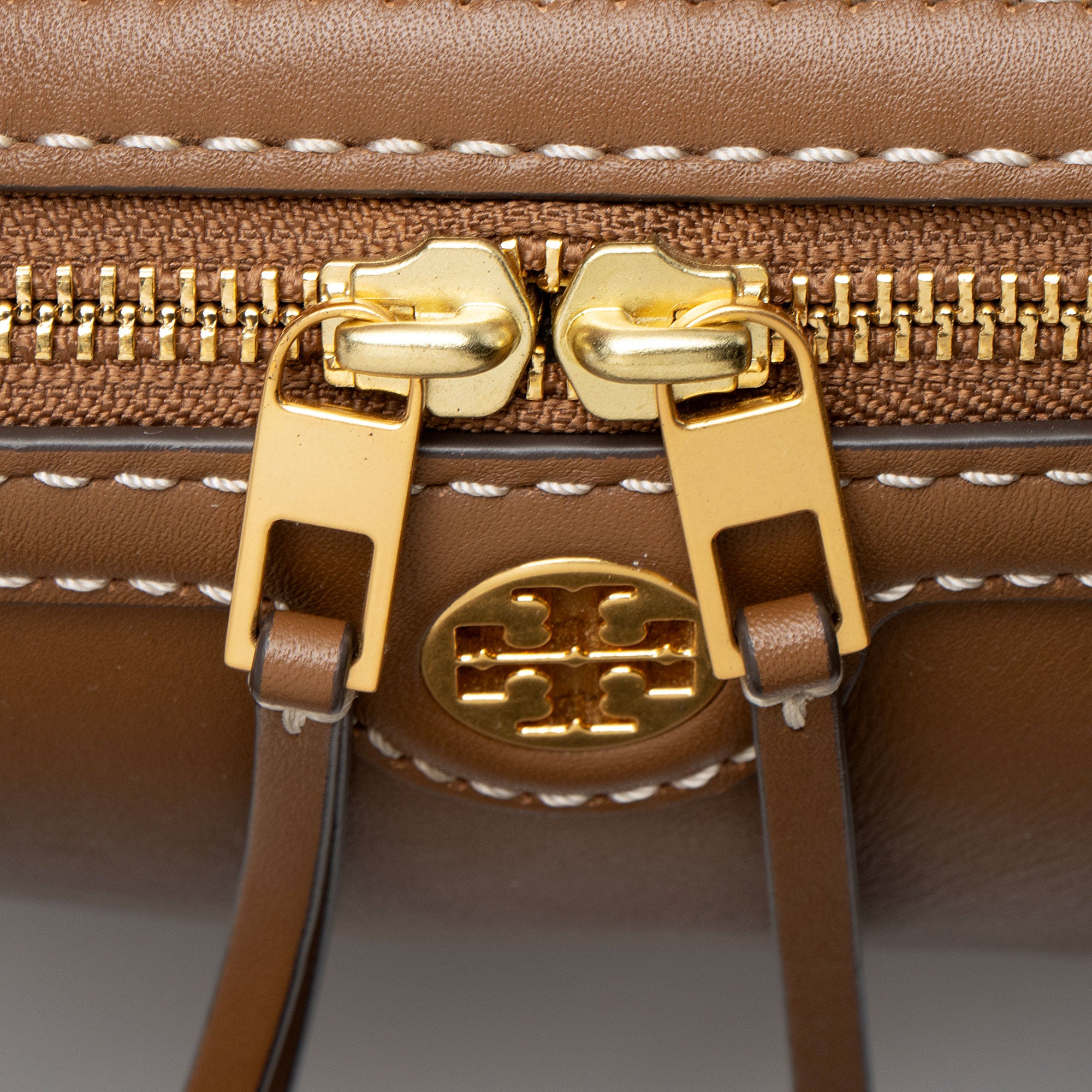 Tory Burch Leather Barrel Satchel