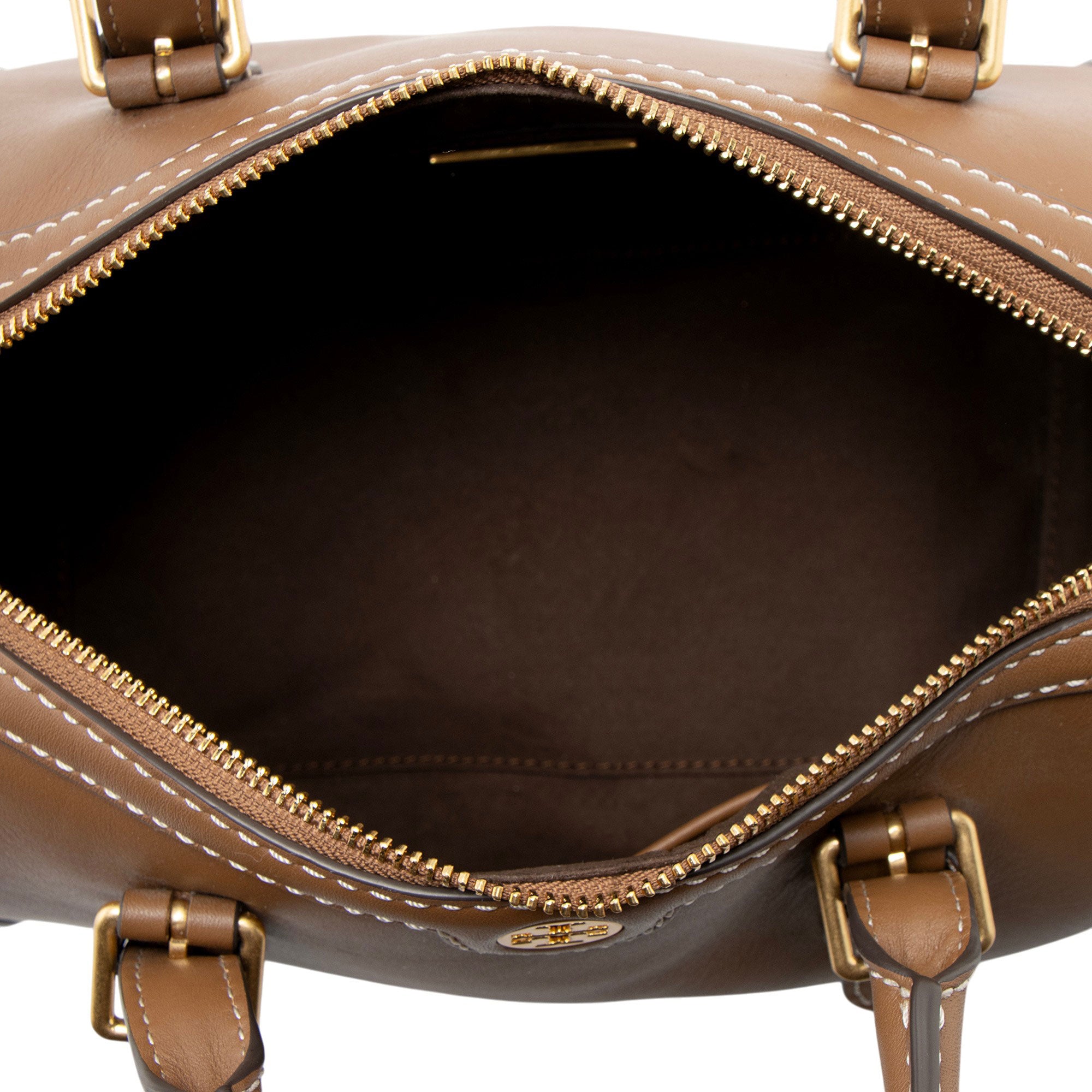 Tory Burch Leather Barrel Satchel