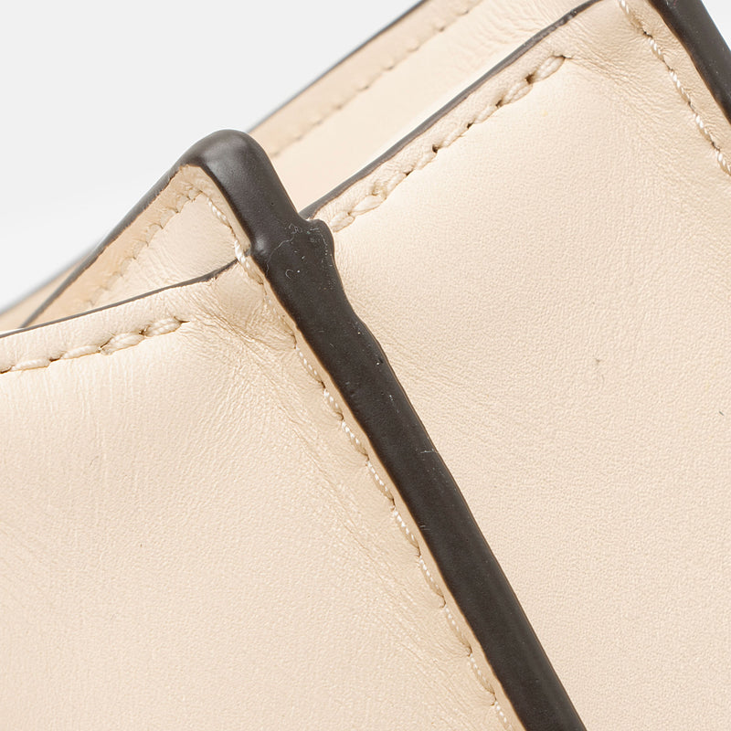 Tory Burch Leather Basket-Weave Small Flap Shoulder Bag (SHF-2WOJ4u)